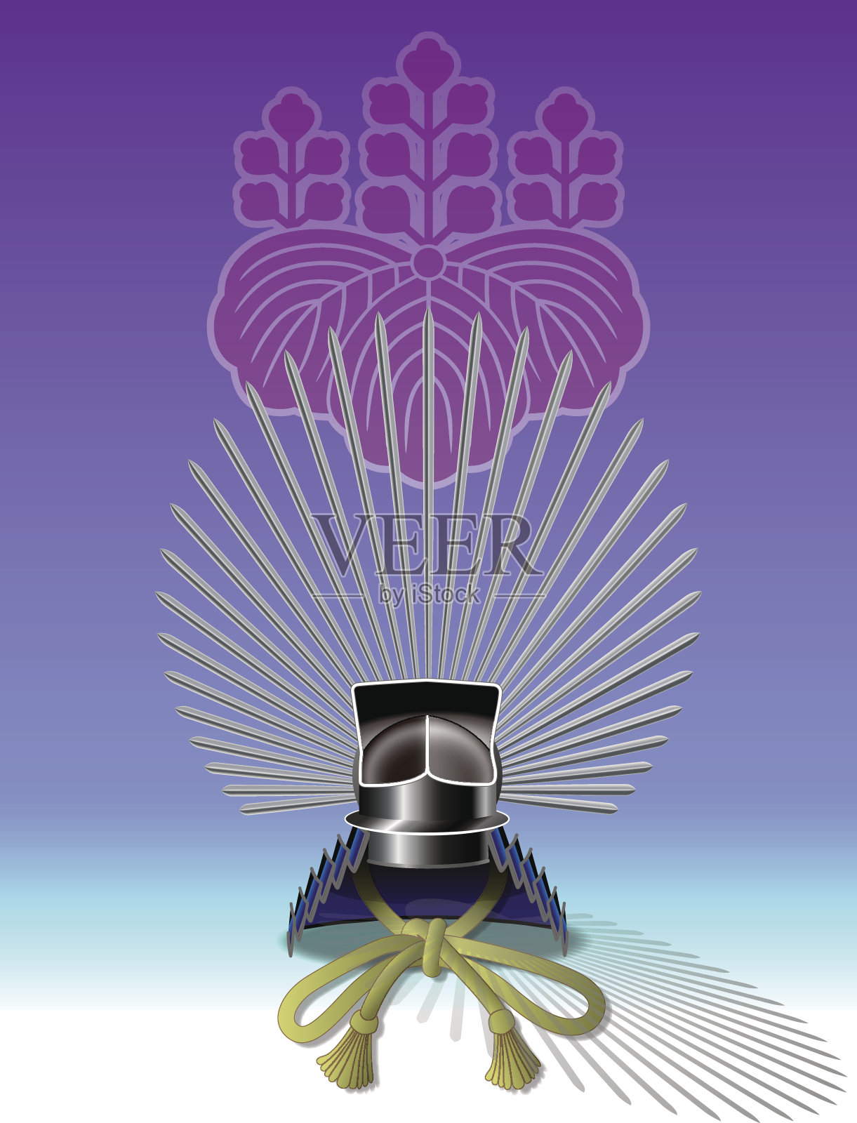 豊臣秀吉の兜 No1插画图片素材