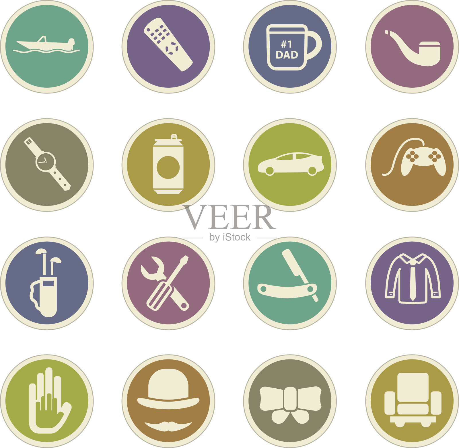 父亲节矢量图标图标素材