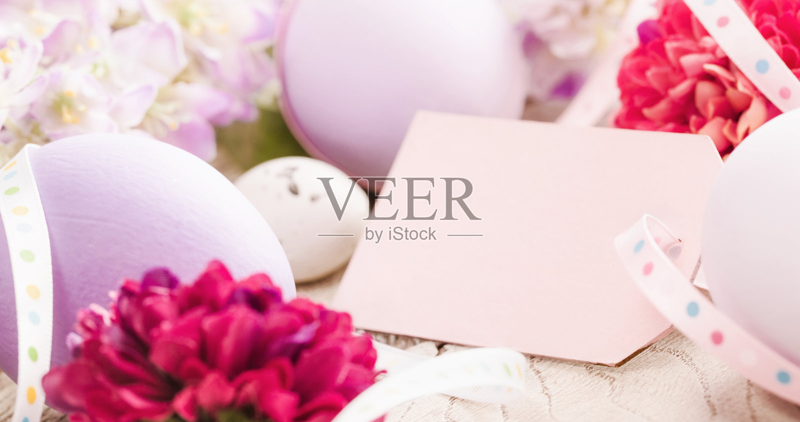 复活节带标签装饰照片摄影图片