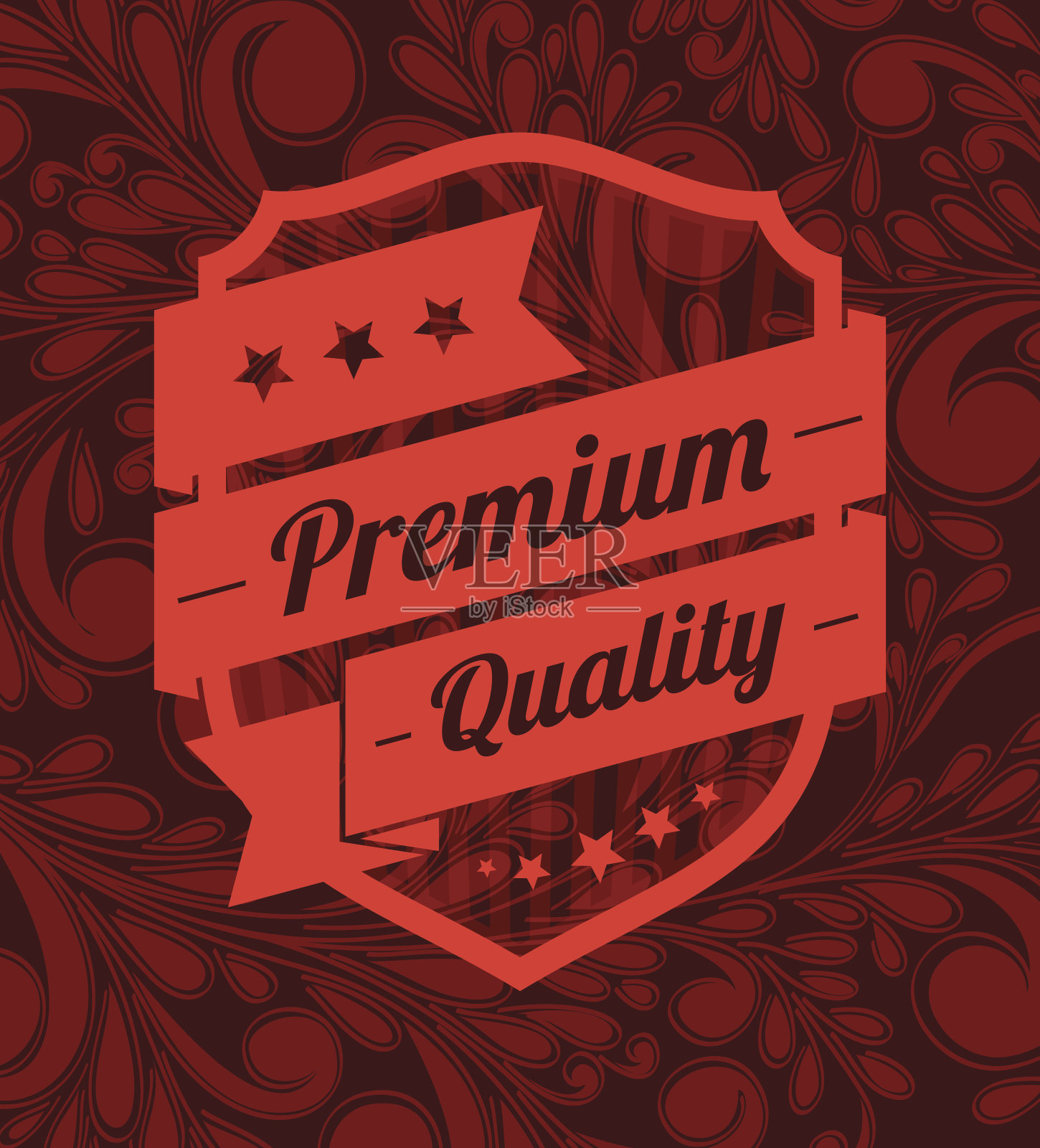 优质标签设计在花卉背景插画图片素材