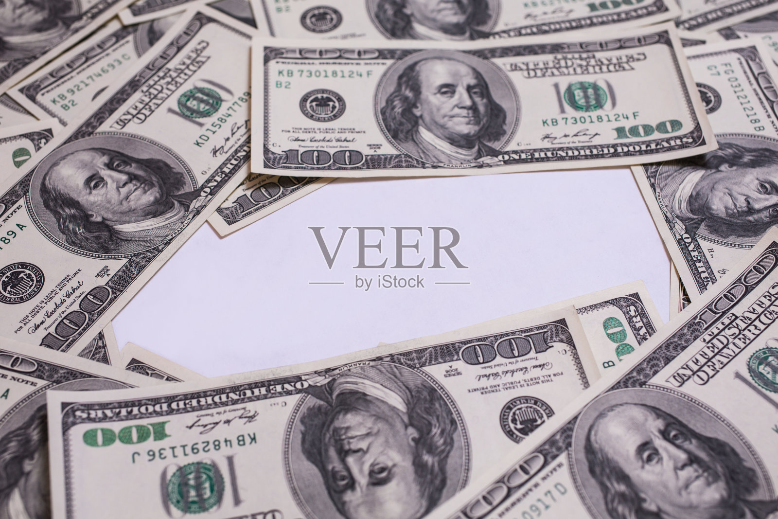 百元美钞正面。背景的美元，百元的脸，动机，成功，你可以丰富的copyspace，一个地方的题字，金钱的背景，地方的文字照片摄影图片