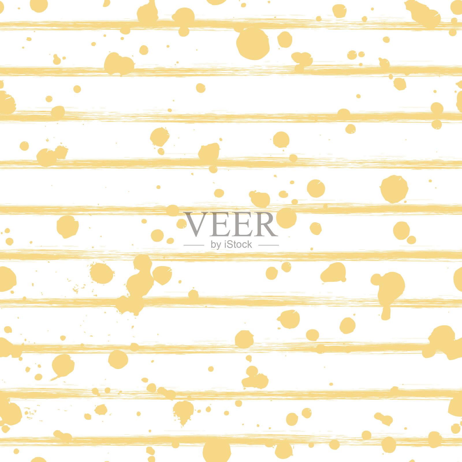 黄色墨水溅射瓷砖矢量无缝图案插画图片素材