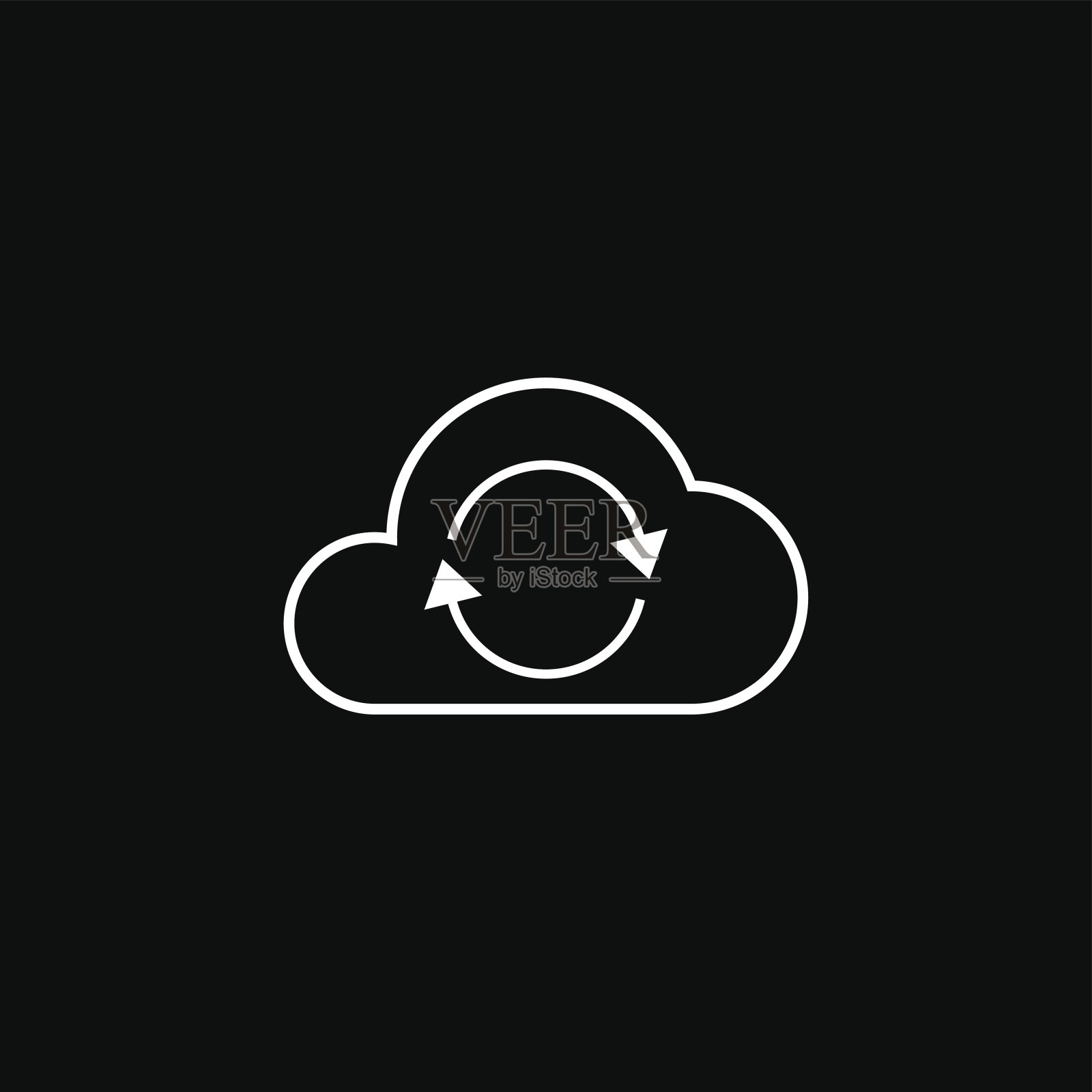 云同步线图标插画图片素材