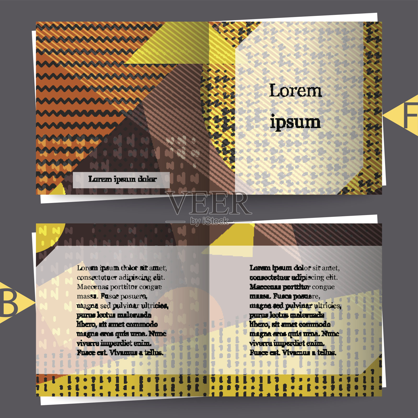 带有抽象背景的宣传册模板。Eps10矢量图设计模板素材