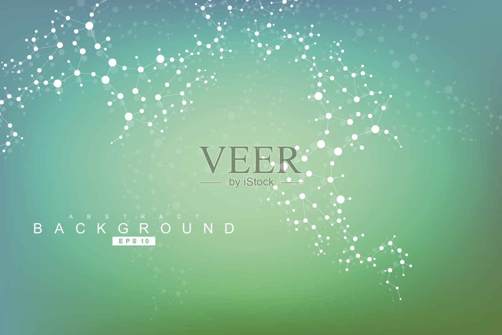 结构分子和通信。Dna,原子,神经元。科学的设计理念。用点连接线。医学，技术，化学，科学背景。矢量插图。插画图片素材