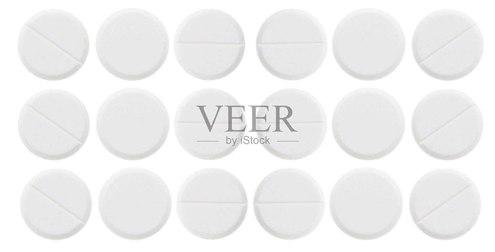 白色背景上的药片照片摄影图片