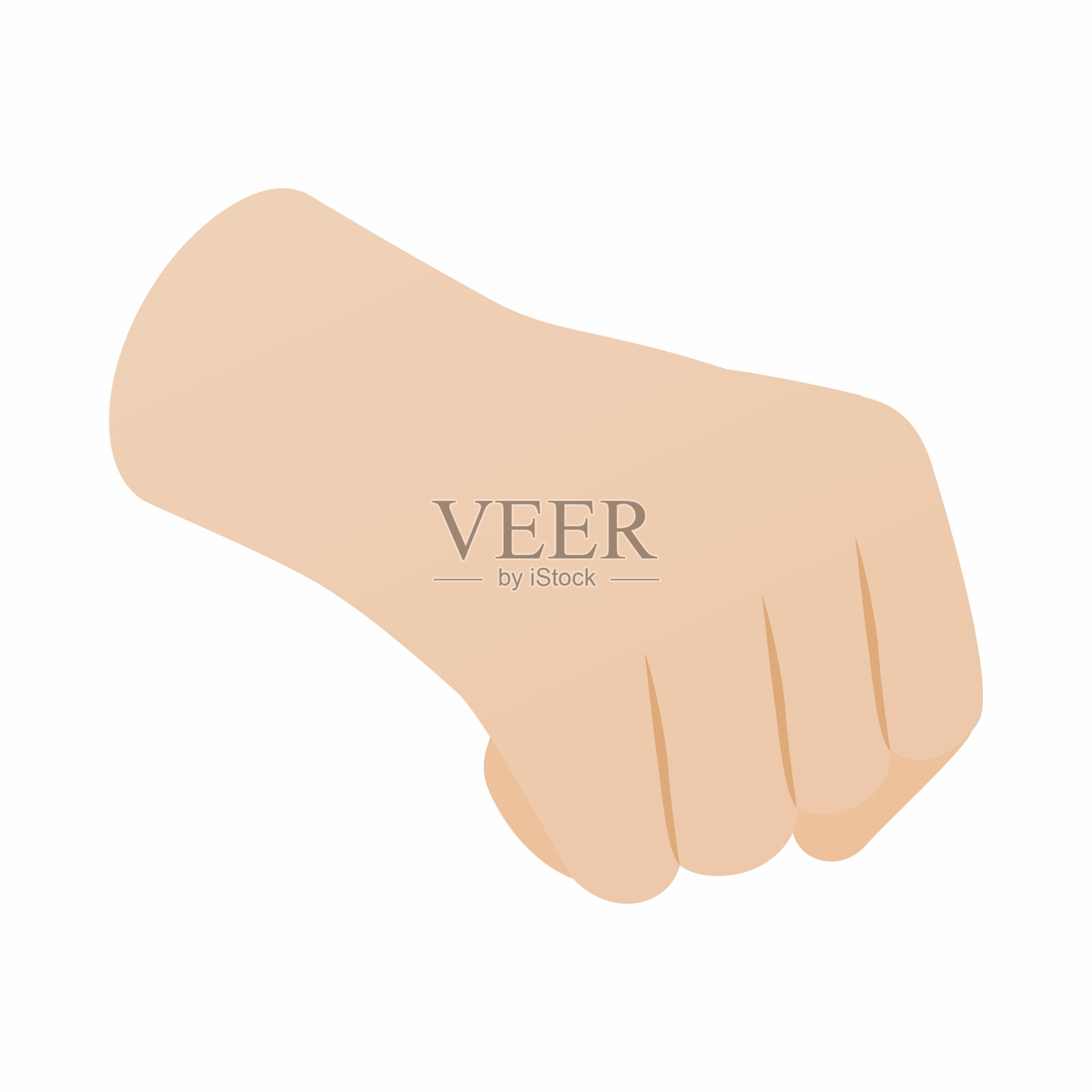 手握拳图标，等距3d风格设计元素图片