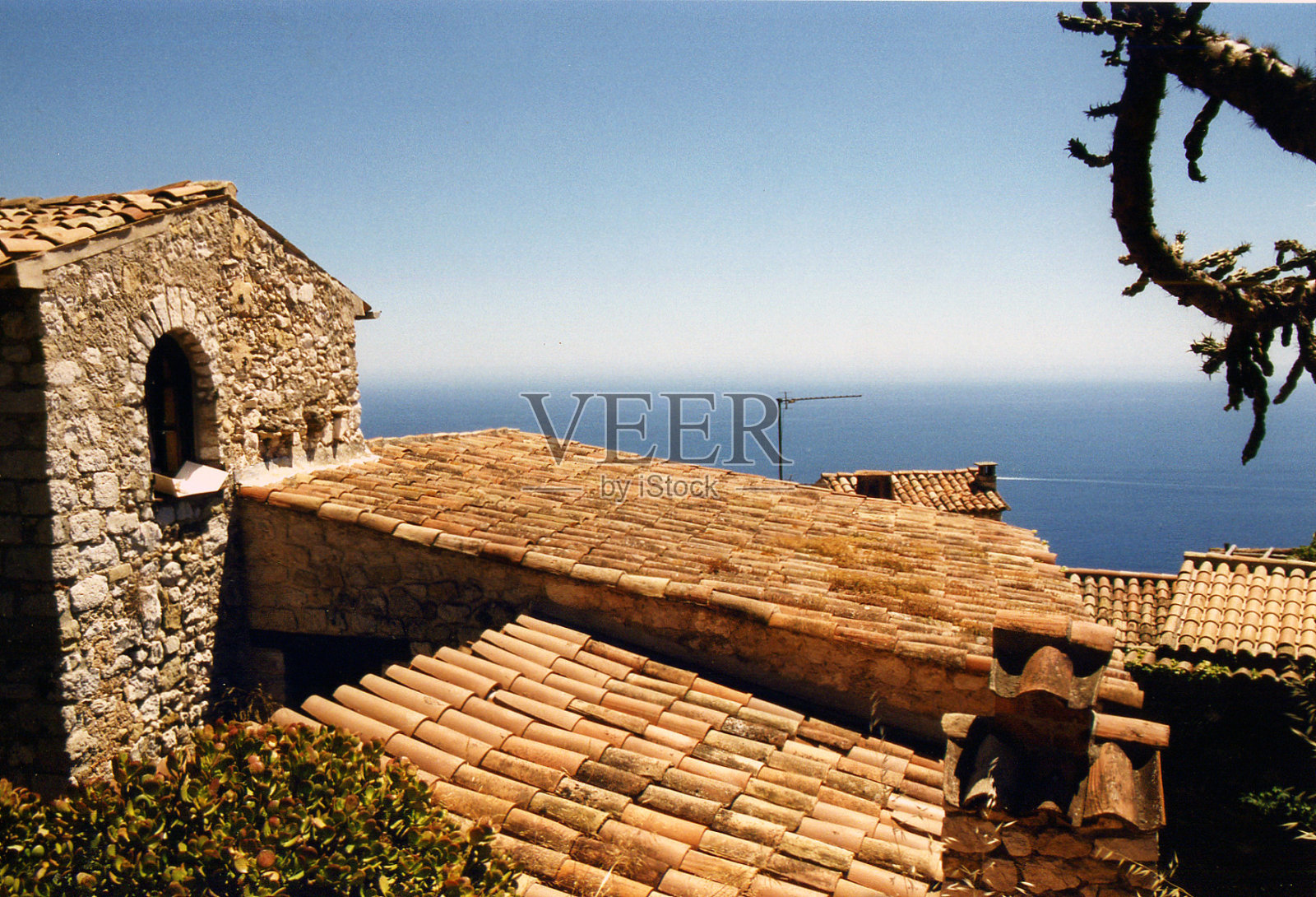 砖在法国埃兹照片摄影图片