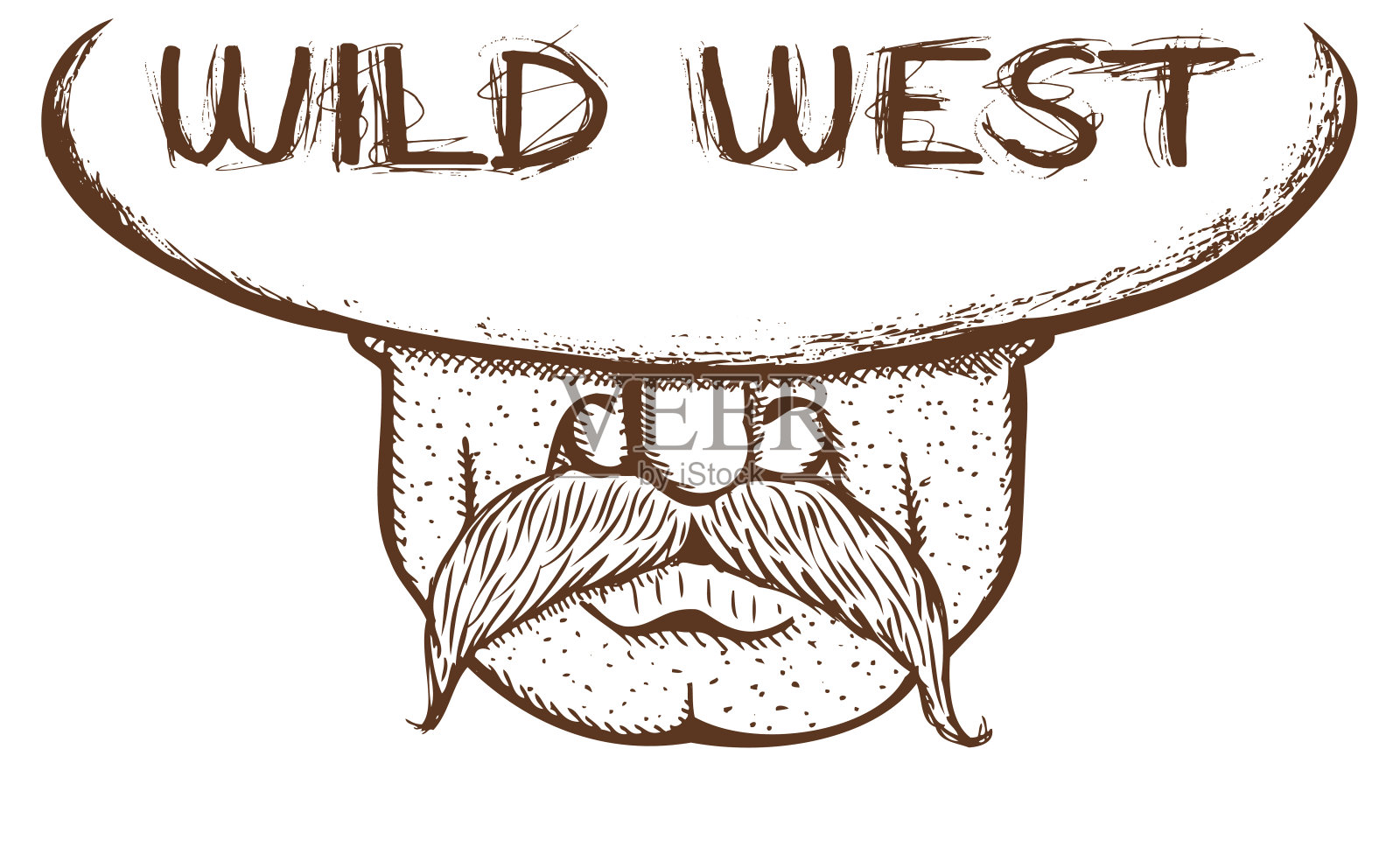 牛仔插画图片素材