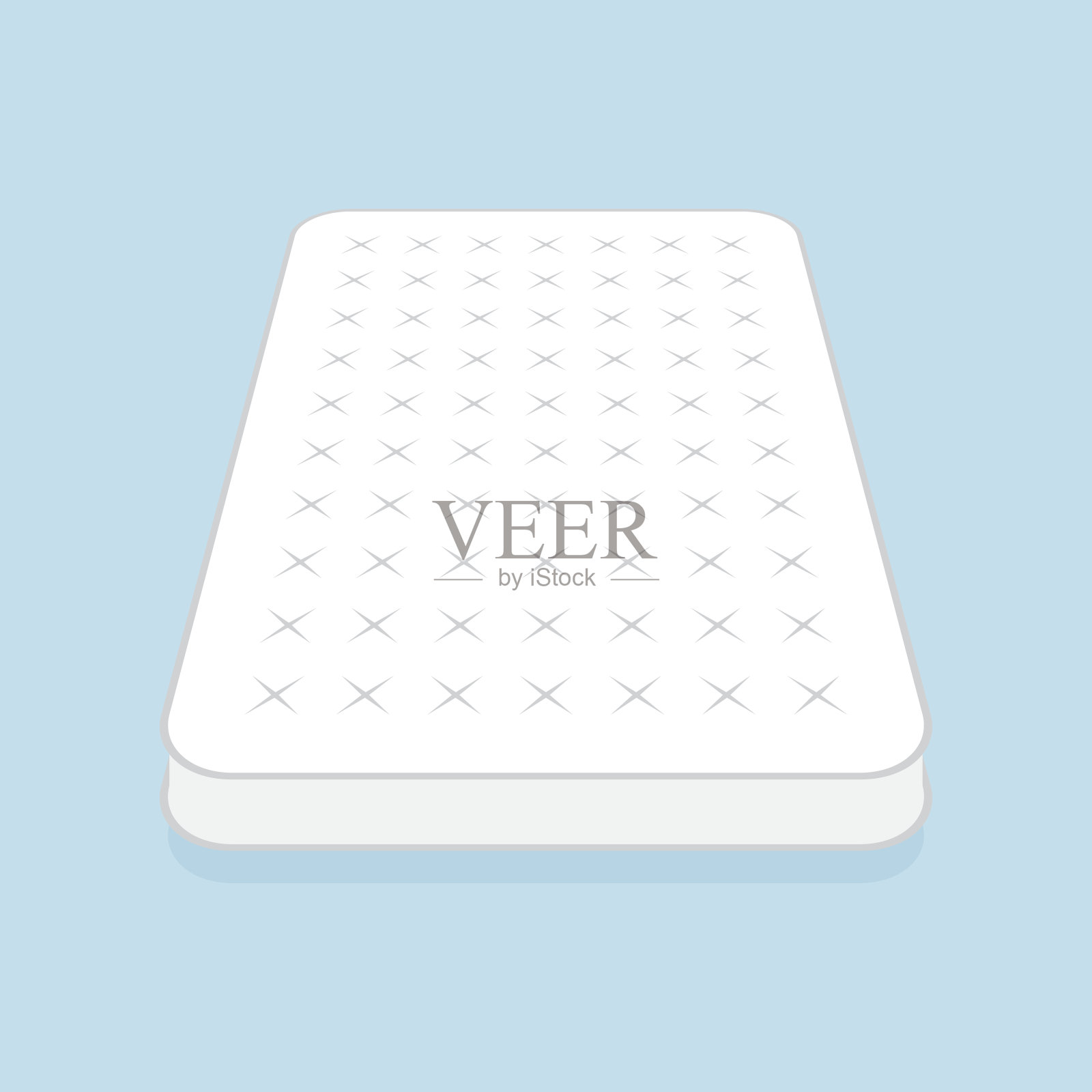 纯白色的床垫。设计元素图片