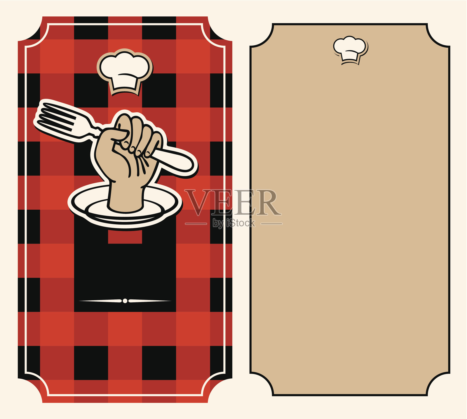 菜单上的黑红色背景插画图片素材