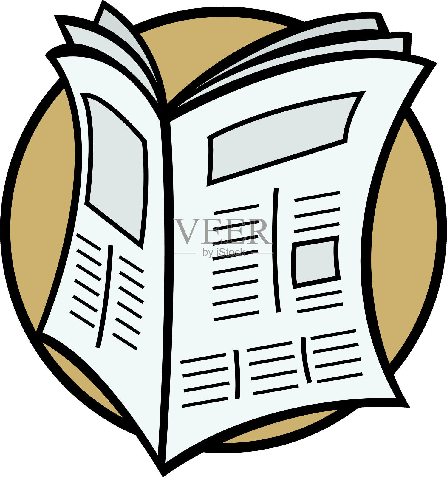 报纸插画图片素材