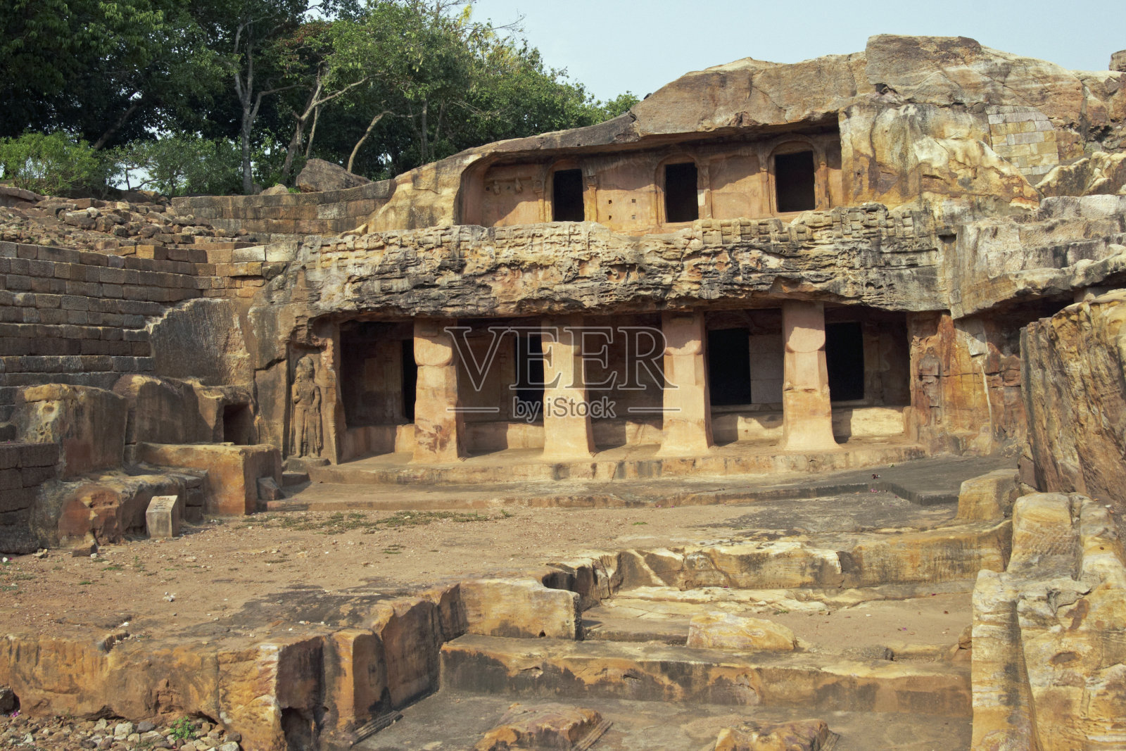 古代石窟寺照片摄影图片