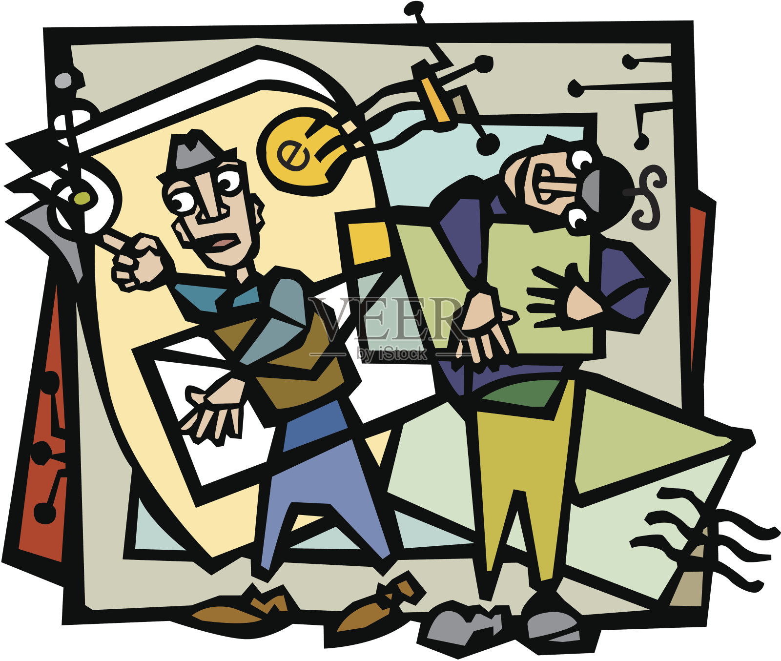 电子邮件附件插画图片素材