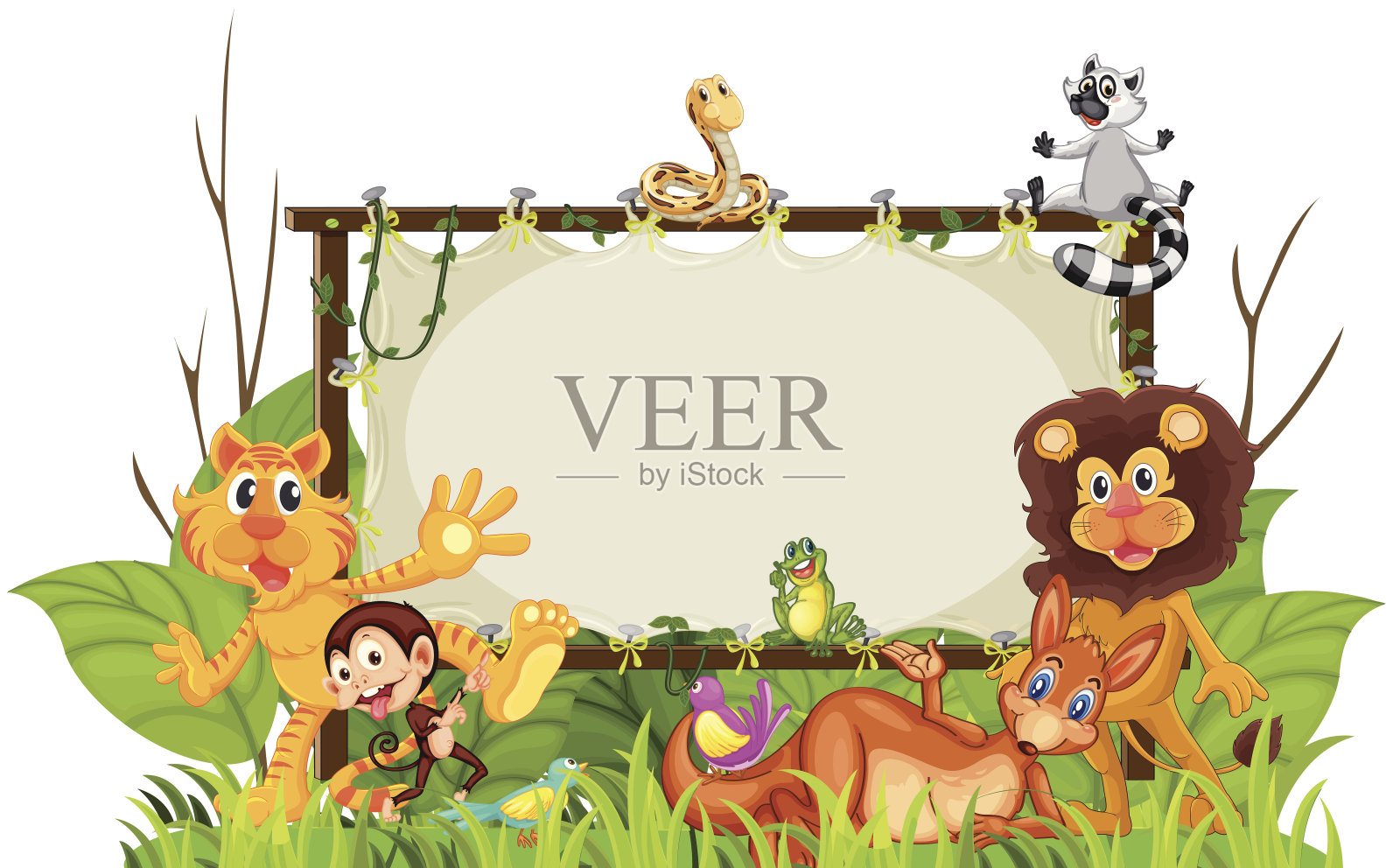 各种各样的动物插画图片素材