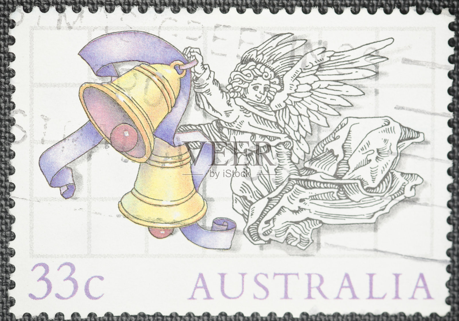 澳大利亚圣诞天使邮票照片摄影图片