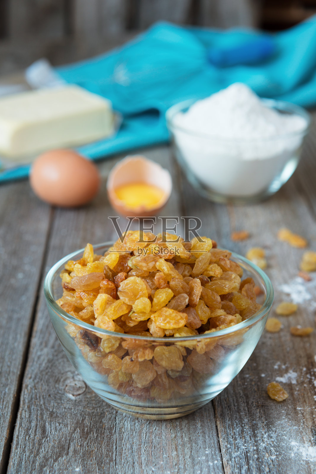 葡萄干的烘焙照片摄影图片