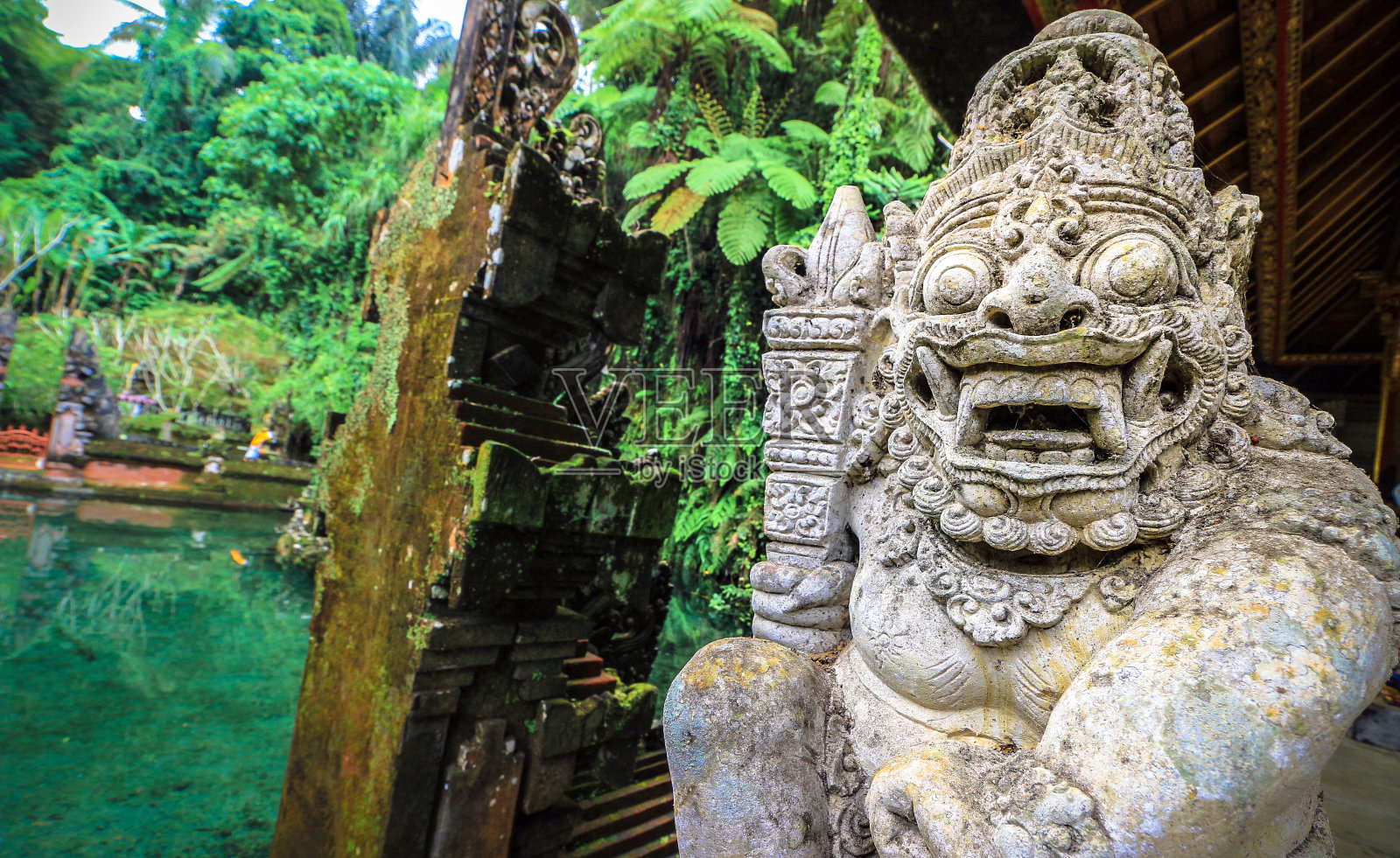 巴厘神石像照片摄影图片