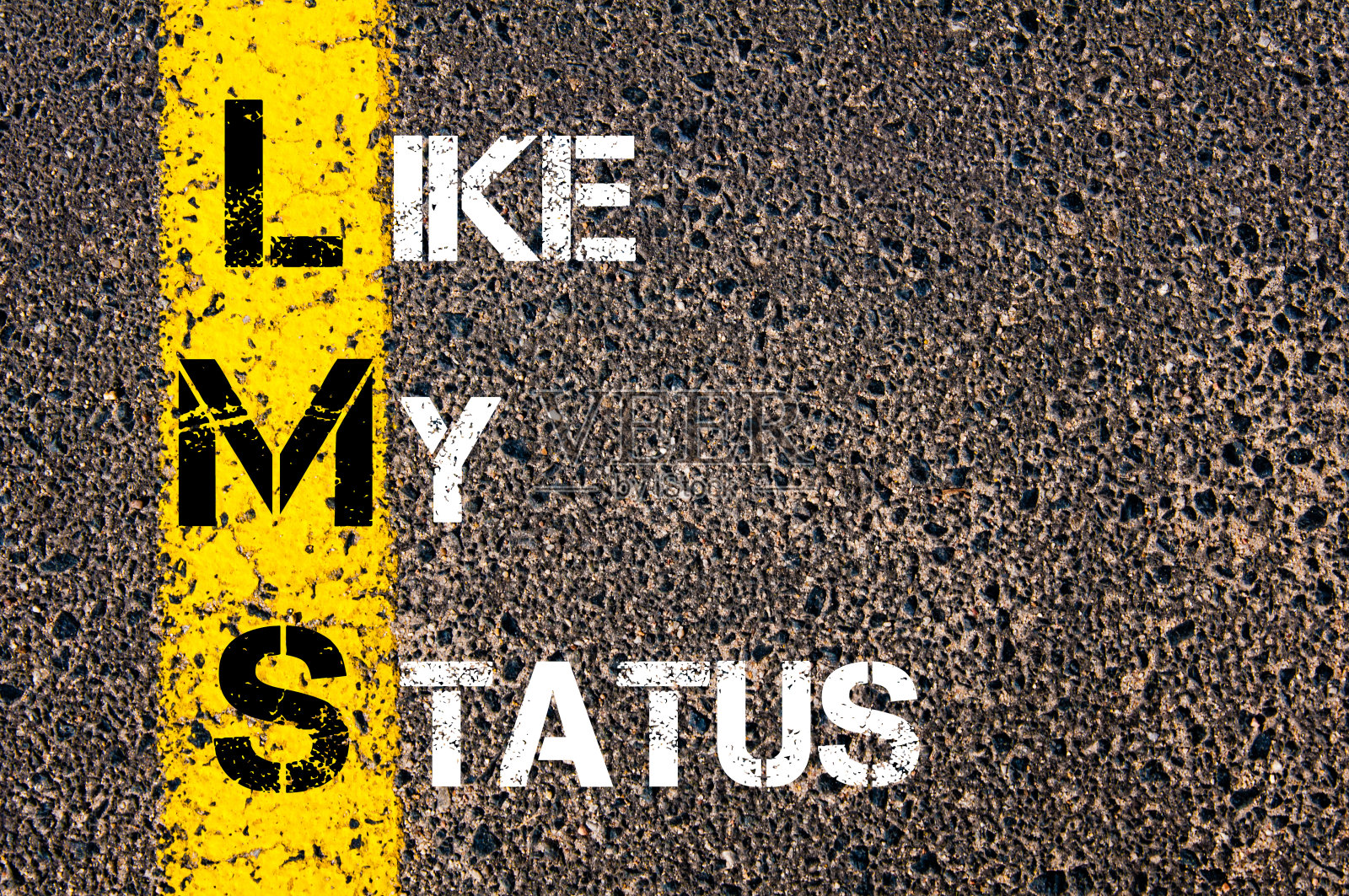 社交媒体缩写LMS为LIKE MY STATUS照片摄影图片