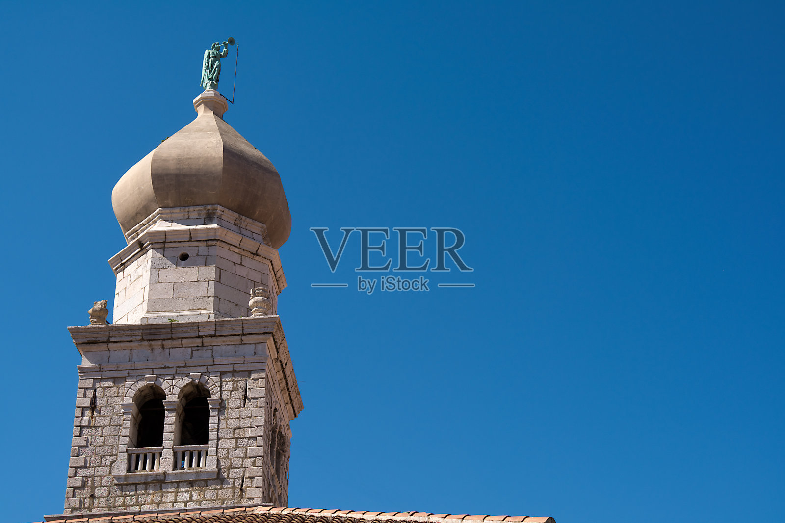 克罗地亚Krk大教堂钟楼照片摄影图片