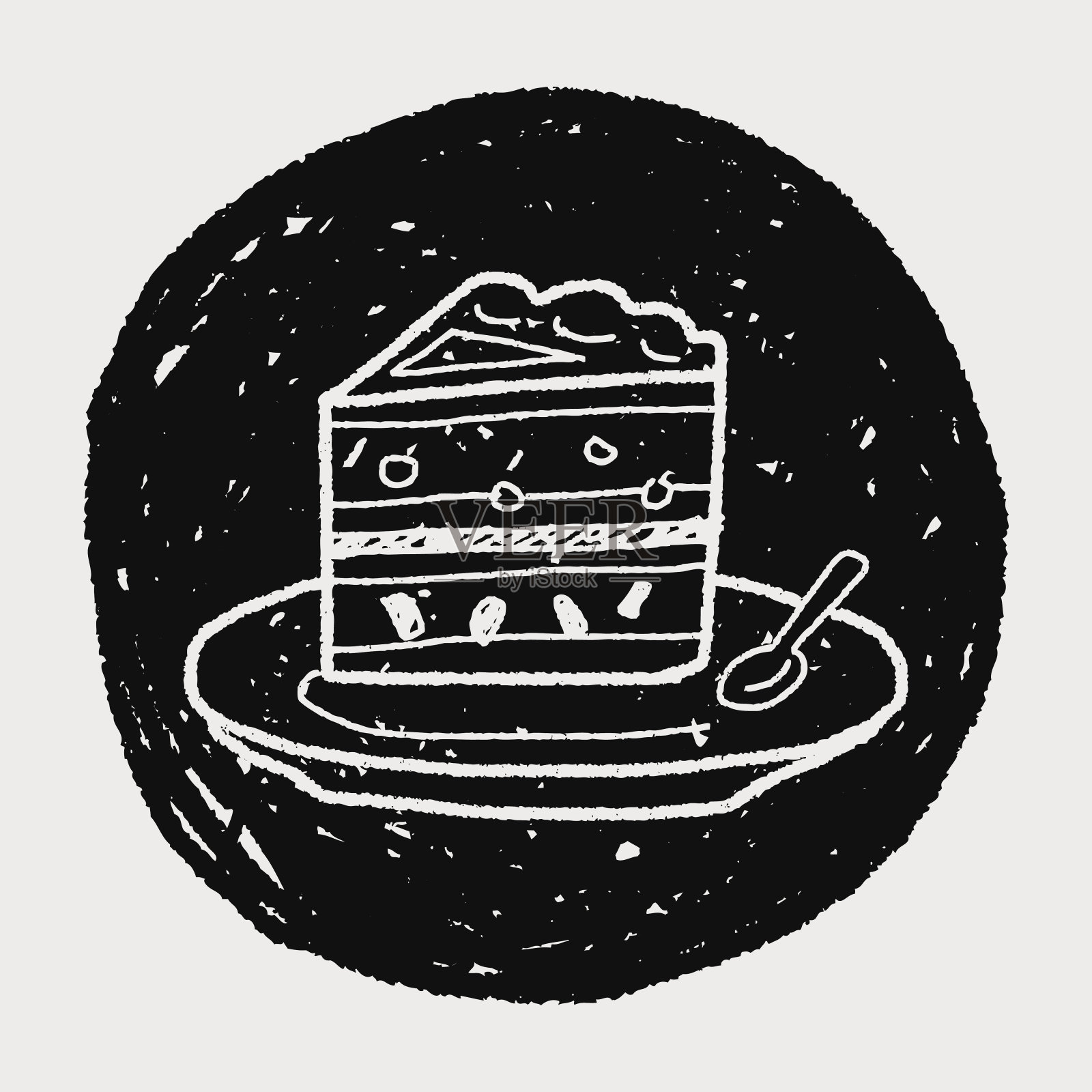 涂鸦蛋糕插画图片素材