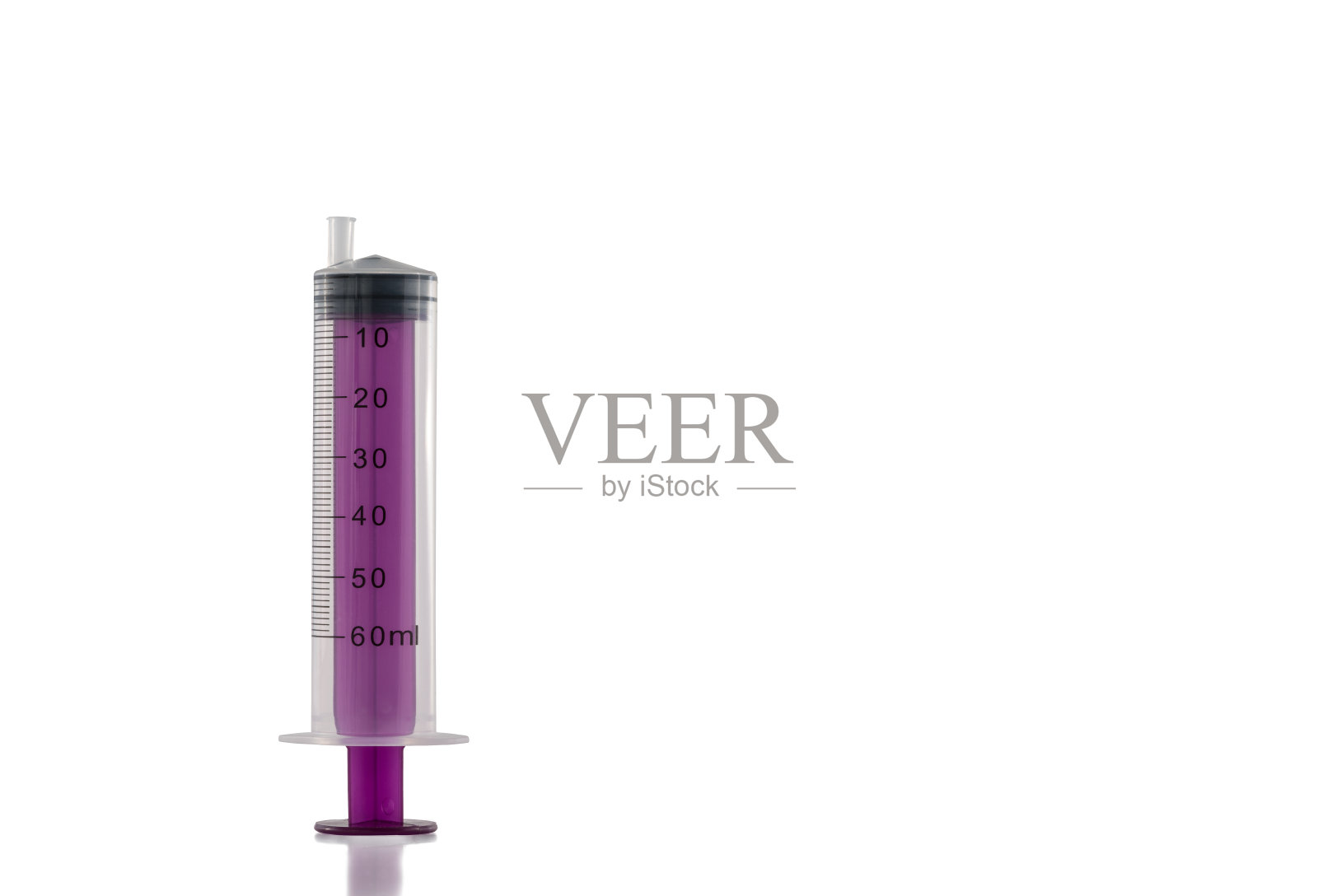 医用或兽医用口服或肠内注射器，白色背景照片摄影图片