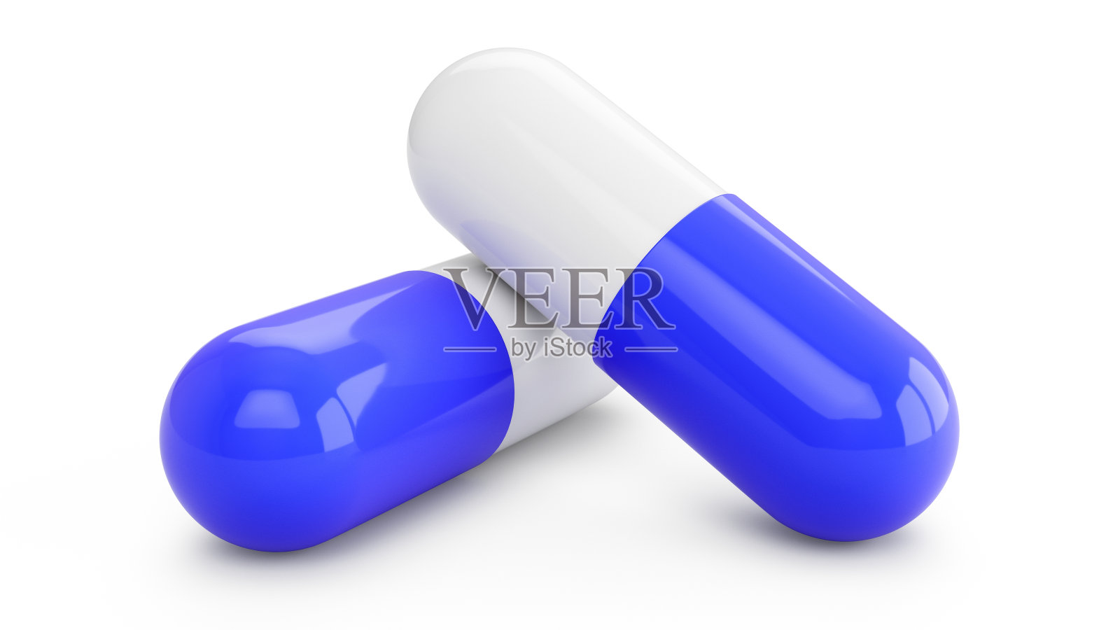 3D渲染胶囊药丸孤立白色照片摄影图片