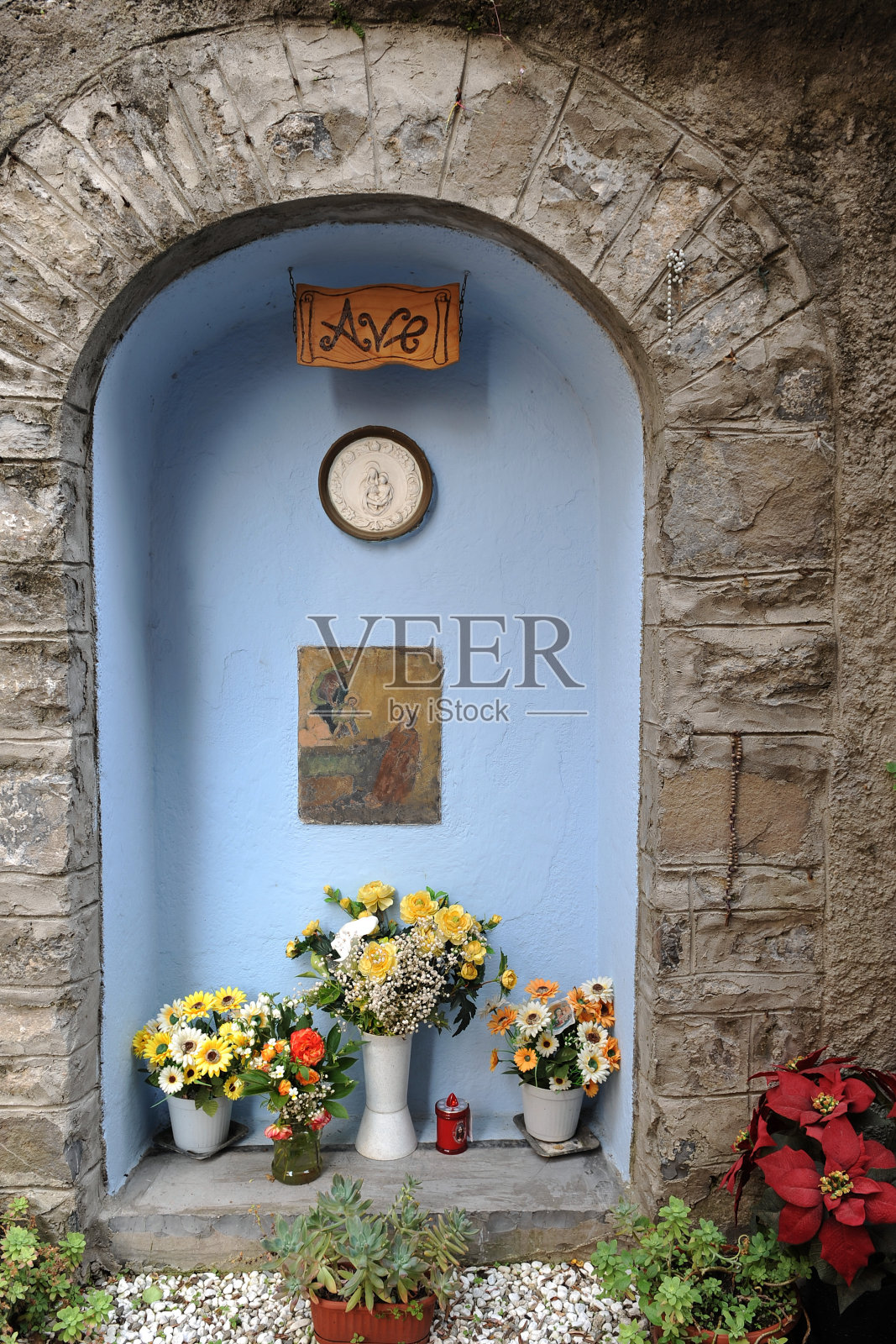 意大利路边小教堂照片摄影图片