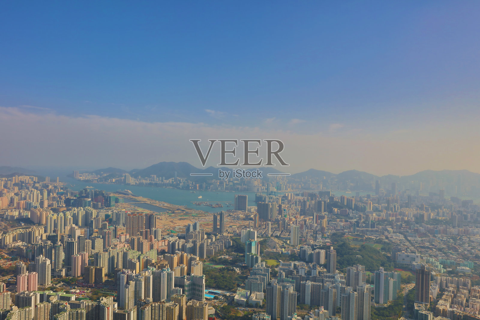 从狮子山俯瞰九龙照片摄影图片