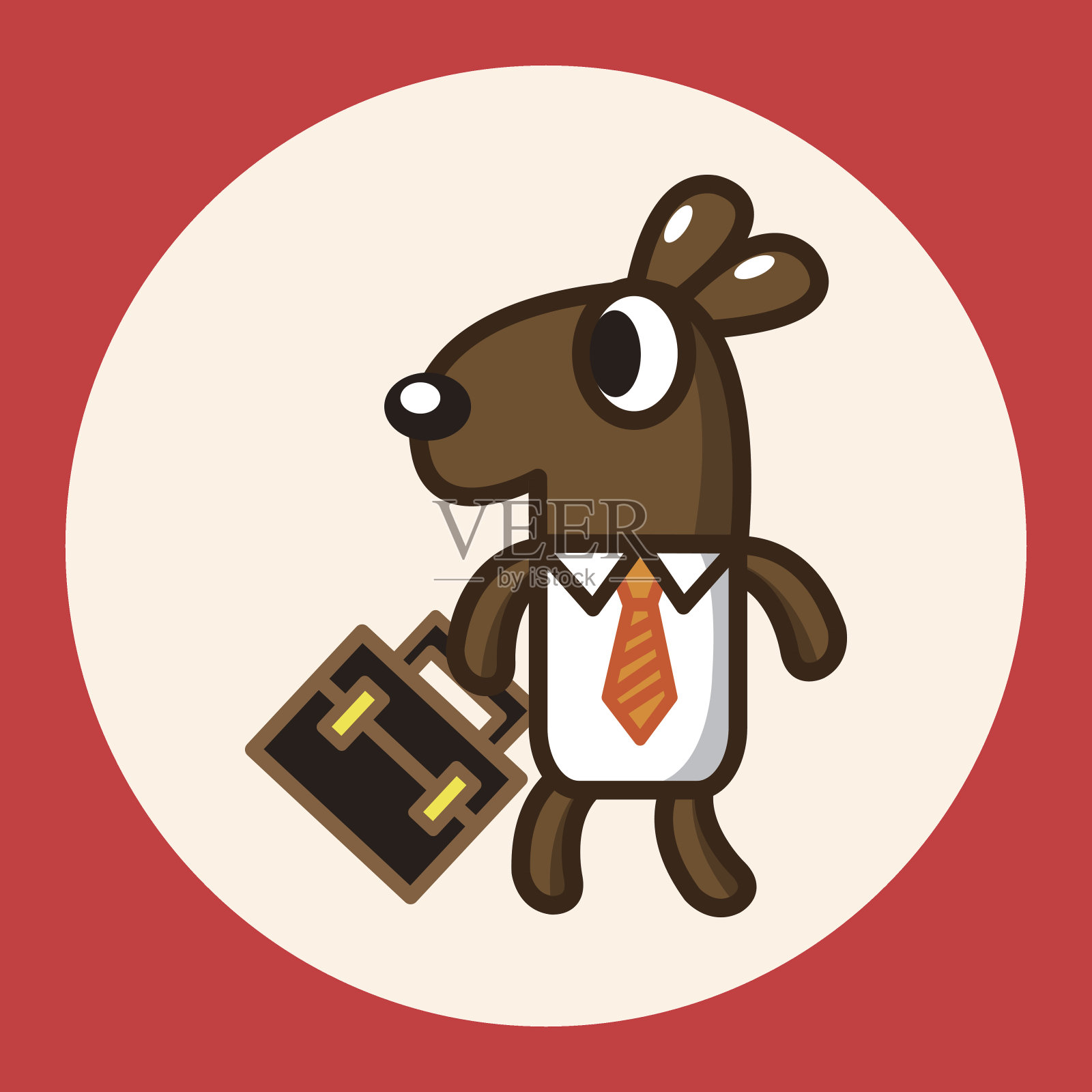 动物袋鼠工作者卡通主题元素设计元素图片