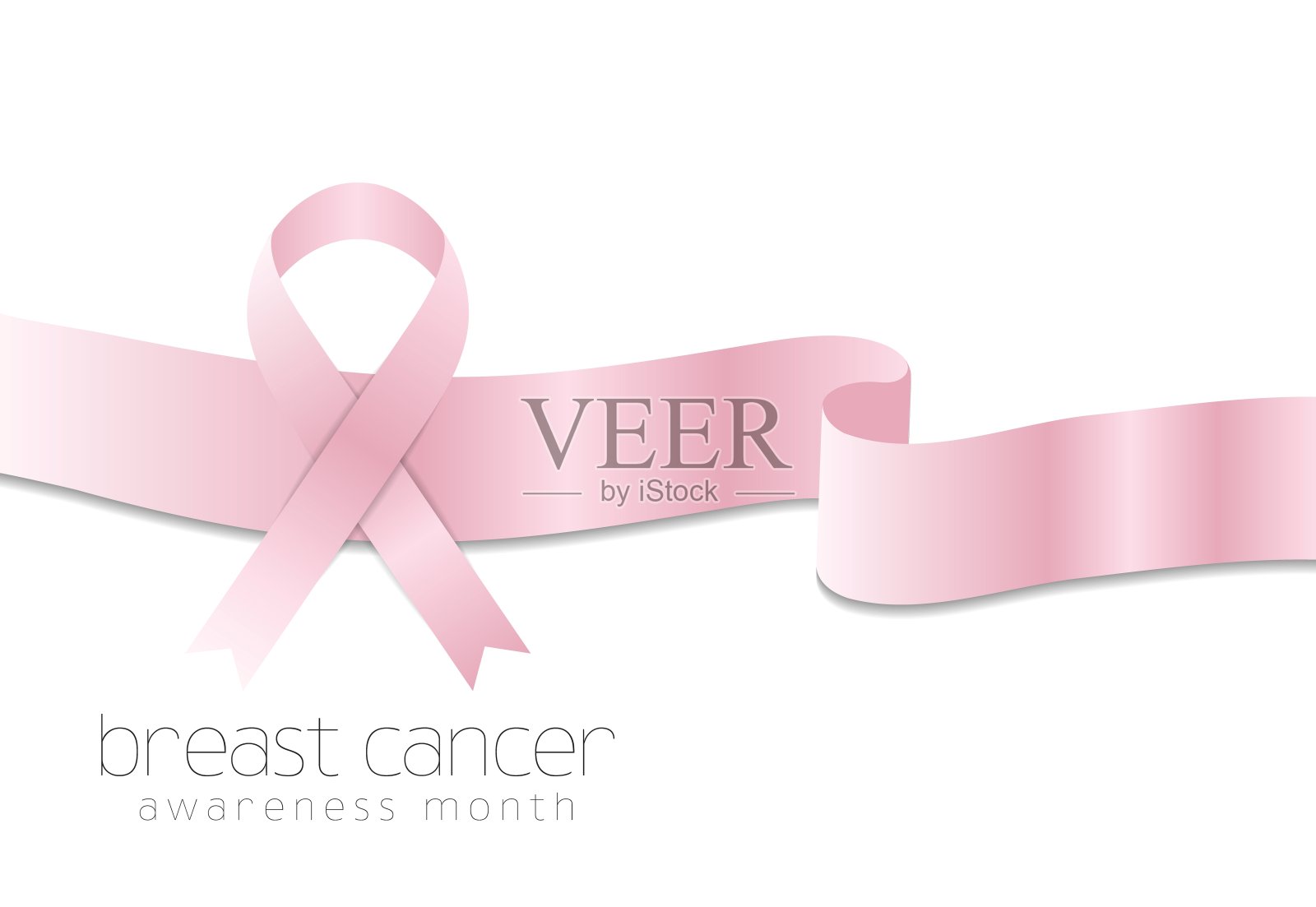 乳腺癌宣传月的背景插画图片素材