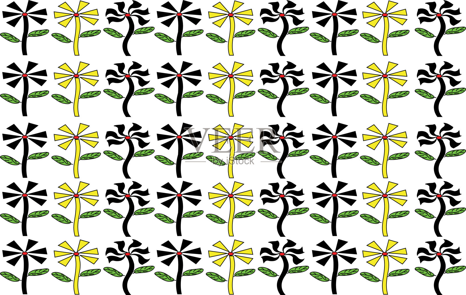 插画背景花形状插画图片素材