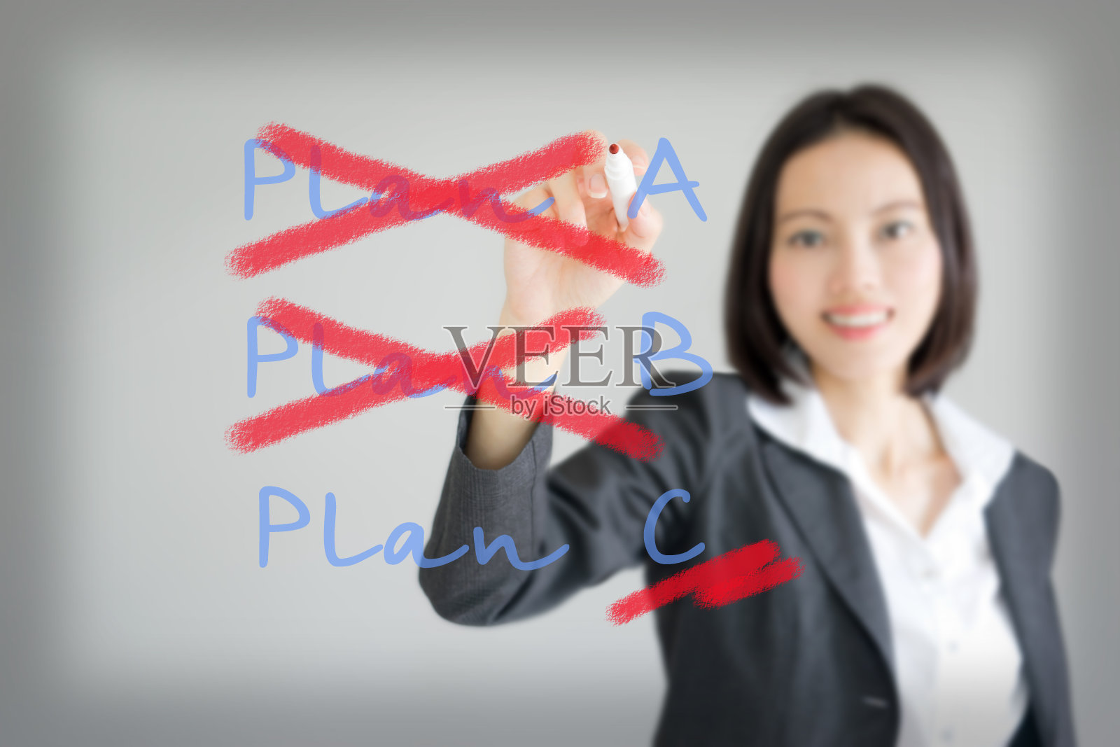 商业计划和战略变化。照片摄影图片