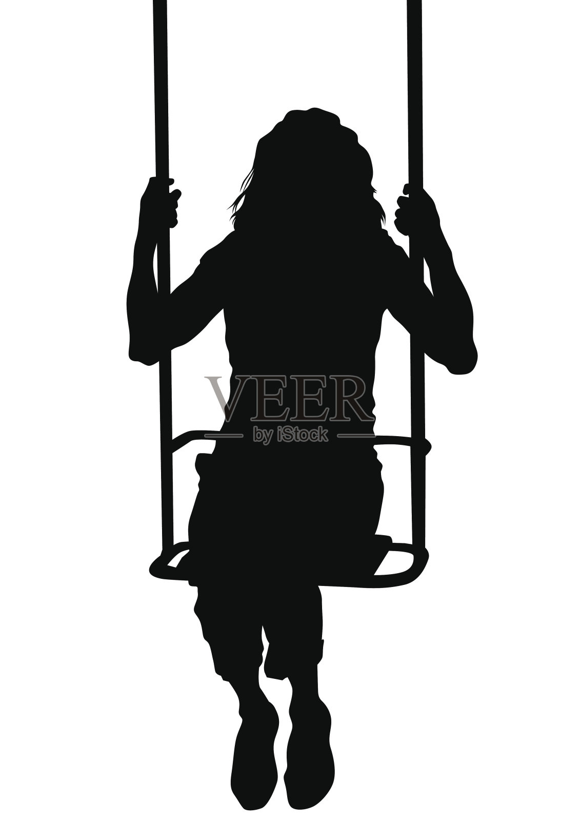 女人在摇摆设计元素图片