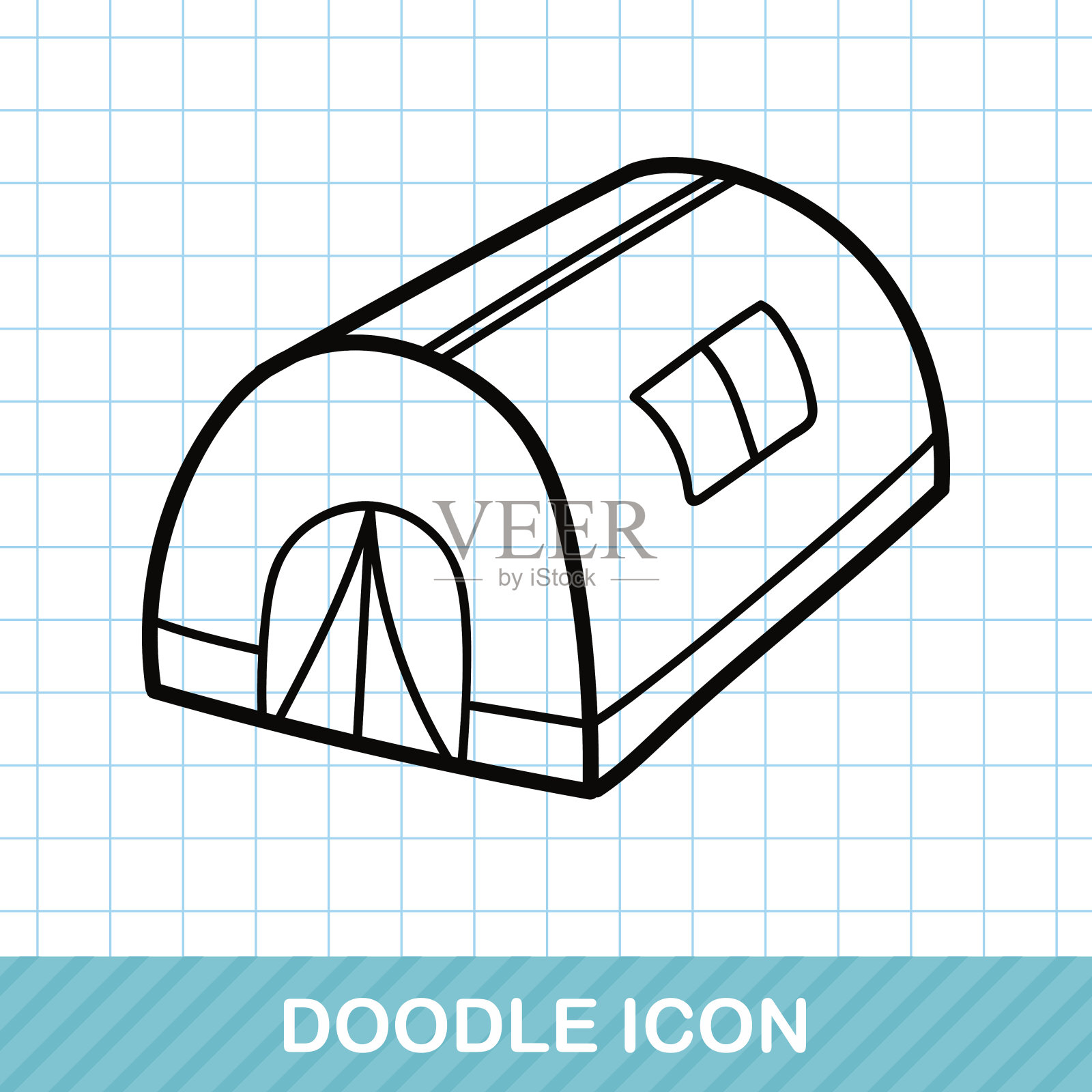 帐篷涂鸦设计元素图片