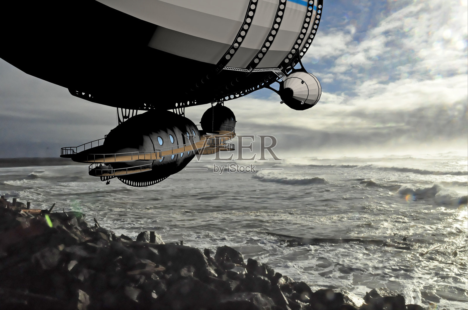 比空气轻的飞船照片摄影图片