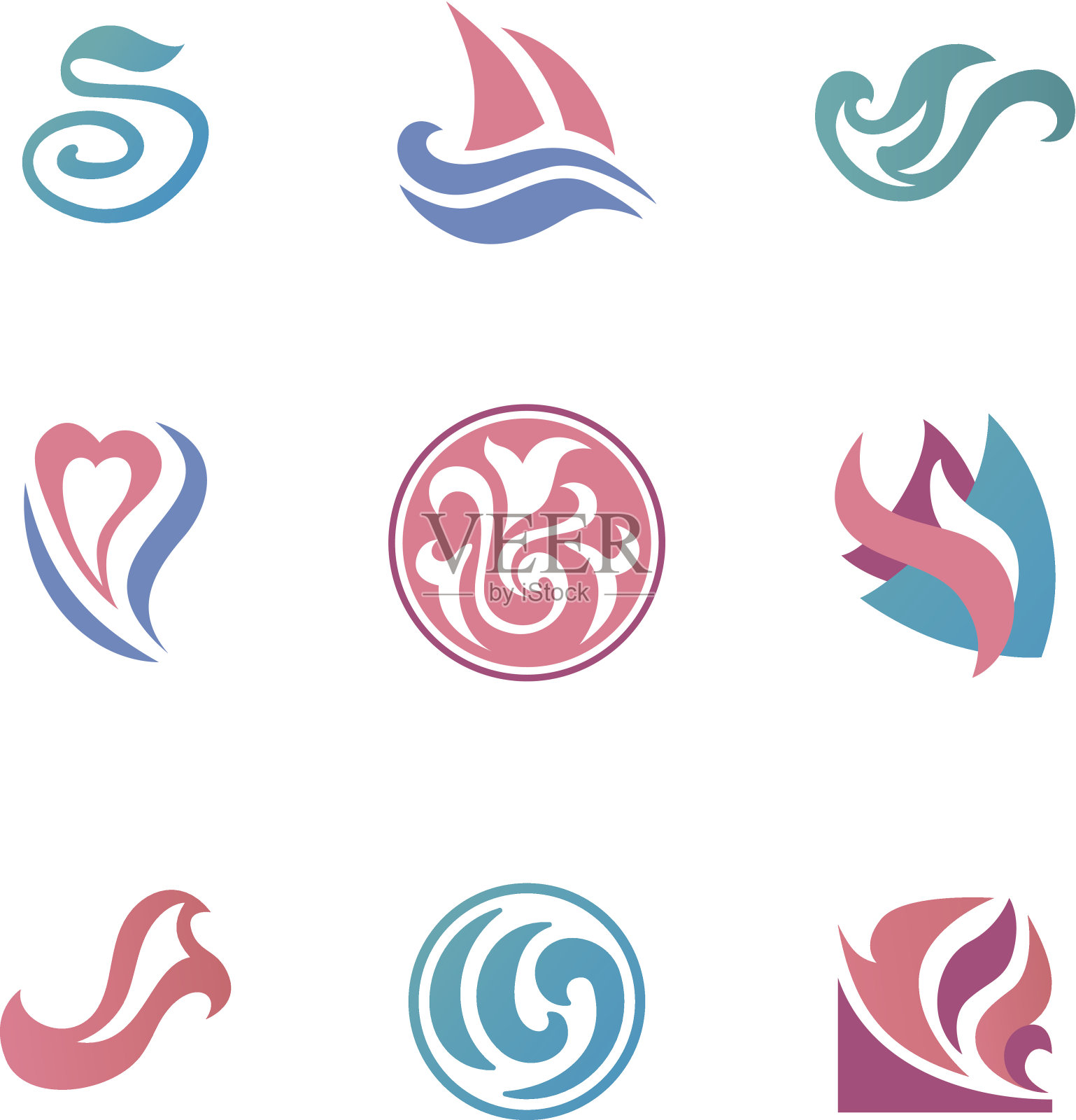 抽象的美图标作为企业标识图标素材