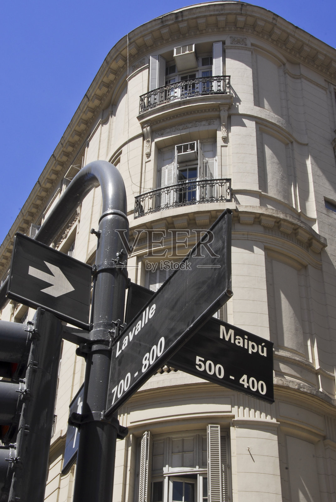 Maipu街和Lavalle街的交叉口照片摄影图片