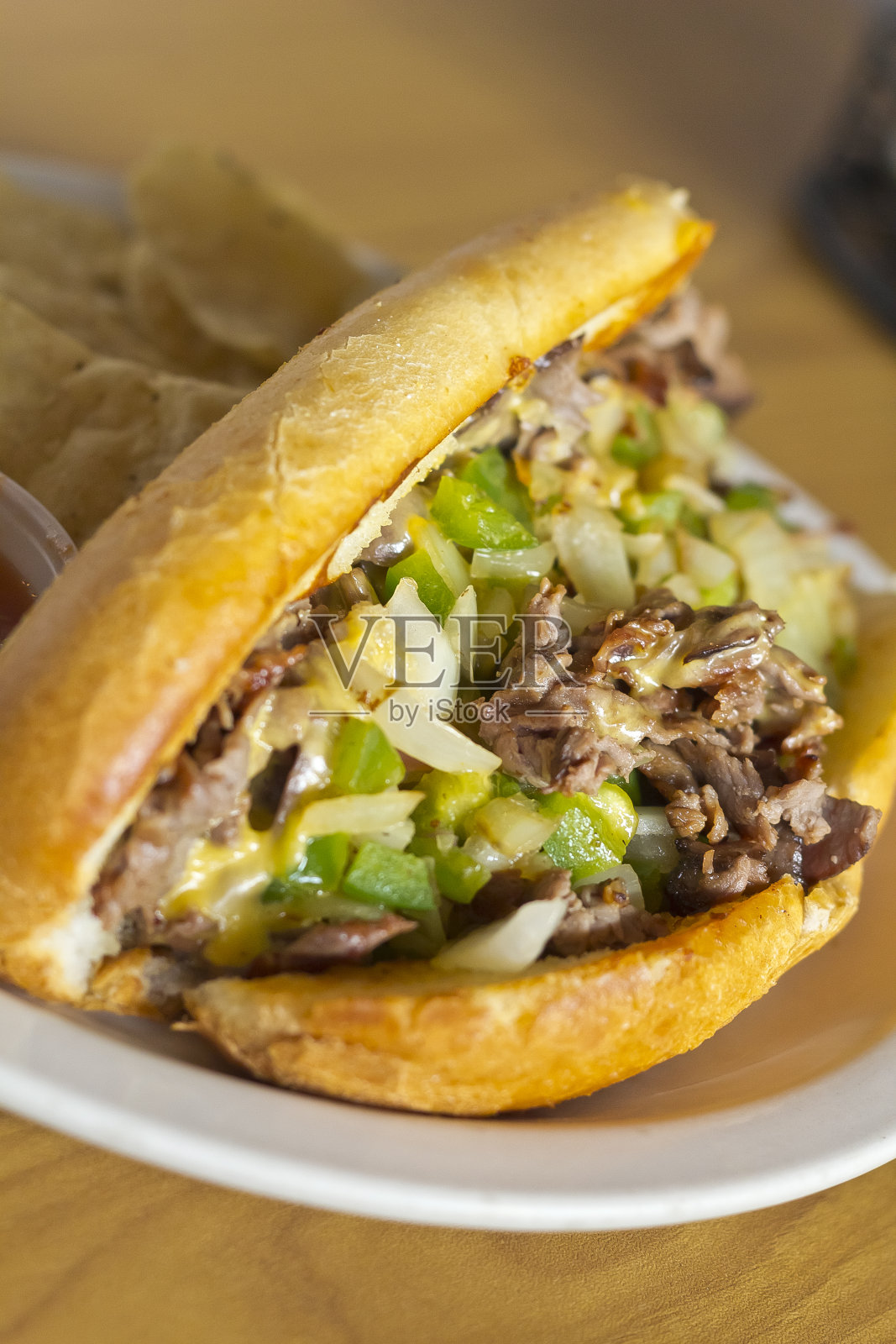 费城奶酪牛排照片摄影图片