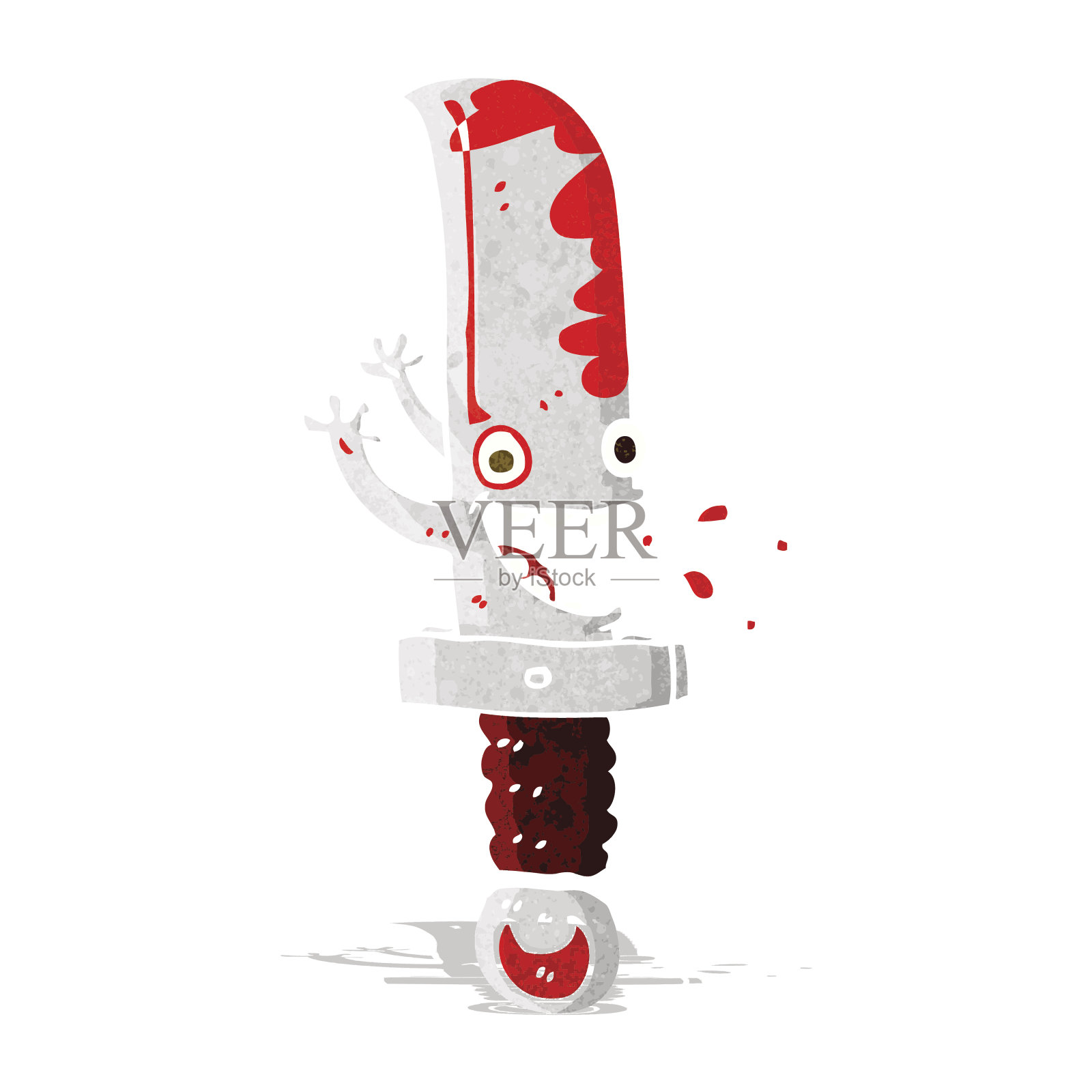 疯狂刀卡通人物插画图片素材