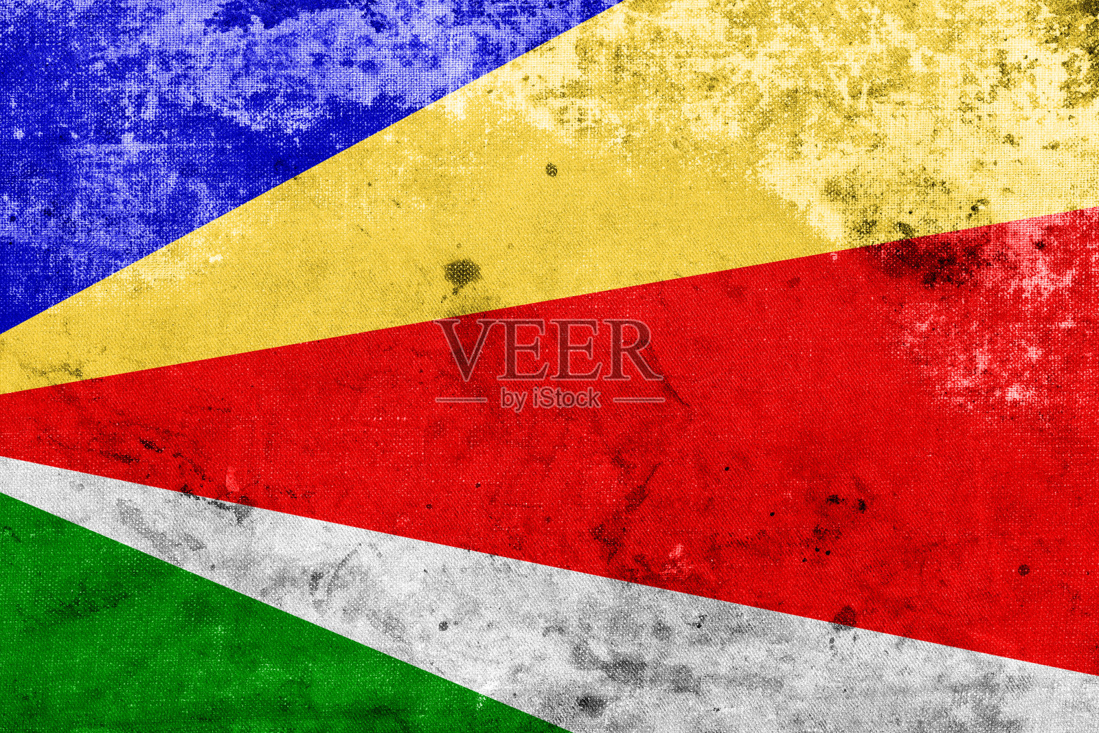 塞舌尔旗，复古和古老的外观照片摄影图片