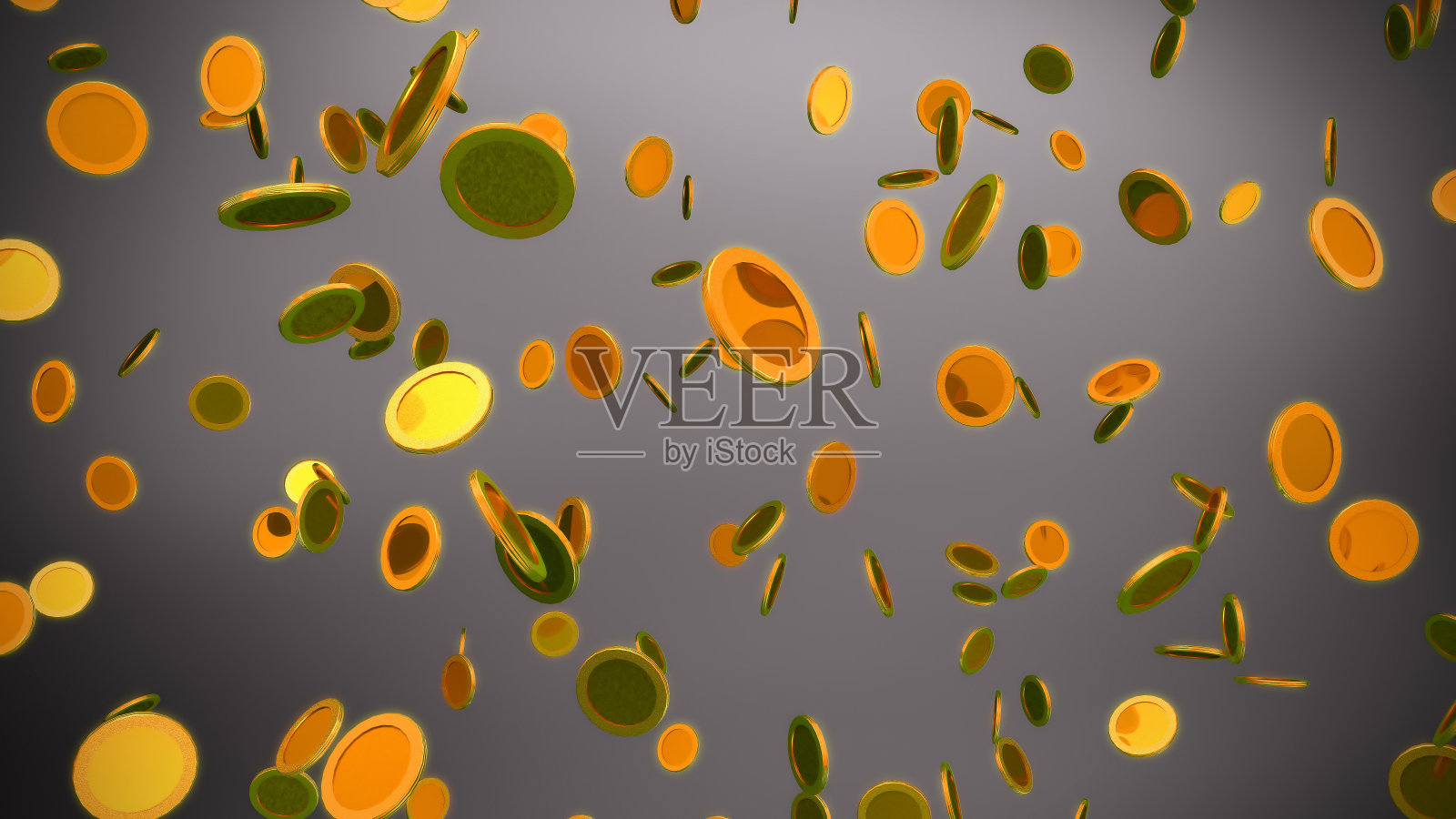 金币灰色背景照片摄影图片