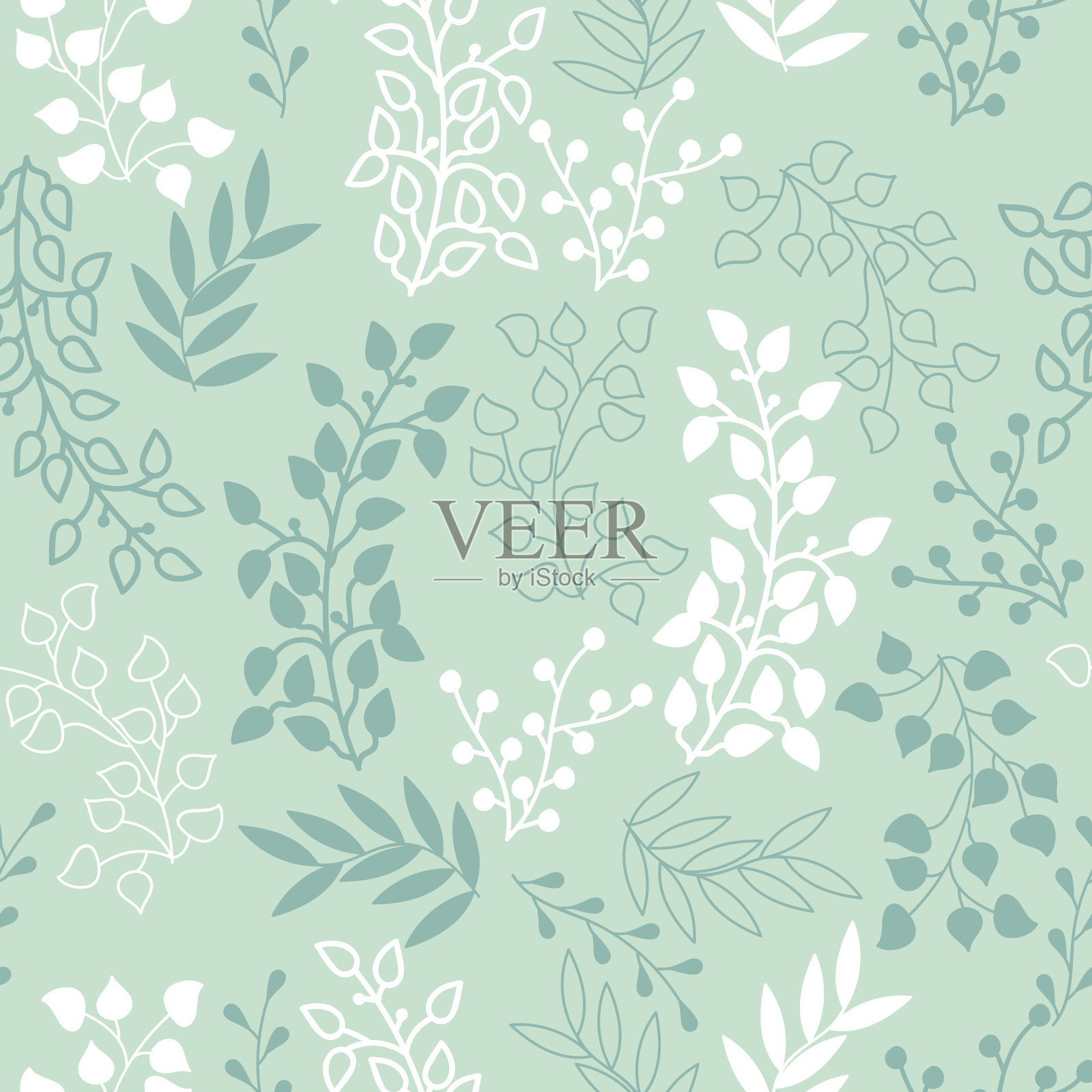 花卉无缝模式插画图片素材