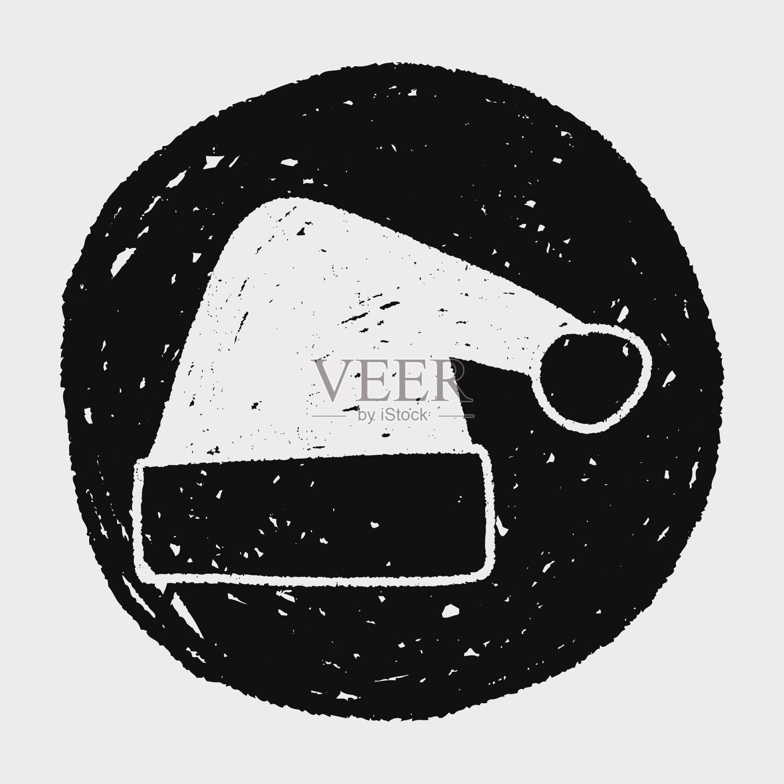 圣诞帽涂鸦画插画图片素材