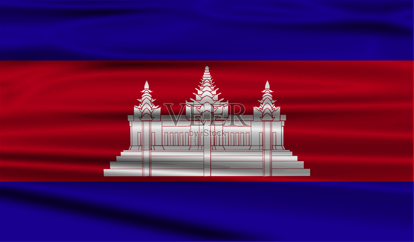 古老纹理的柬埔寨国旗。照片摄影图片