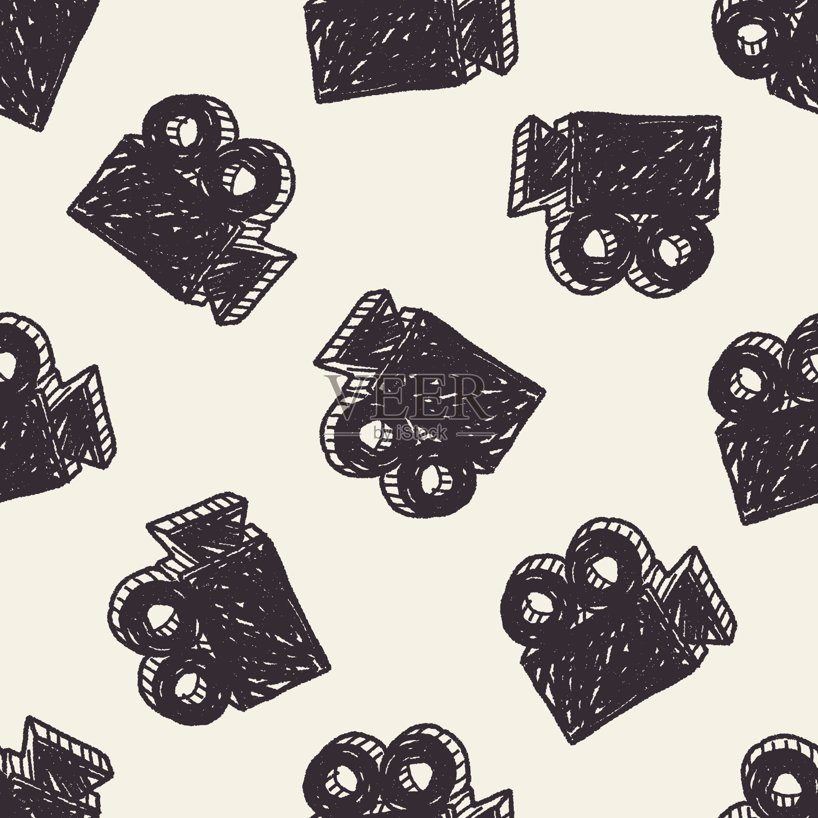 胶片相机涂鸦插画图片素材