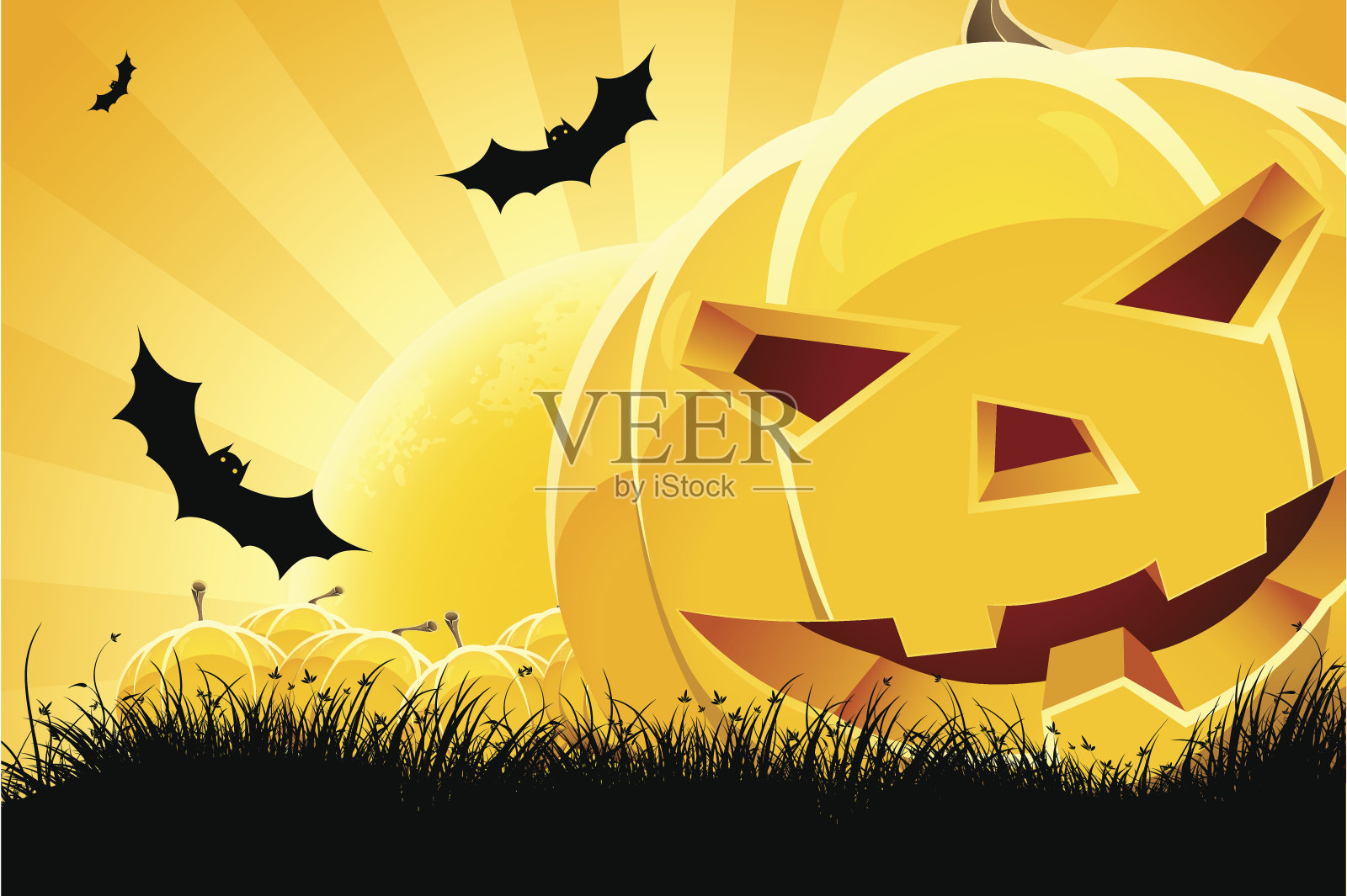 万圣节的背景插画图片素材