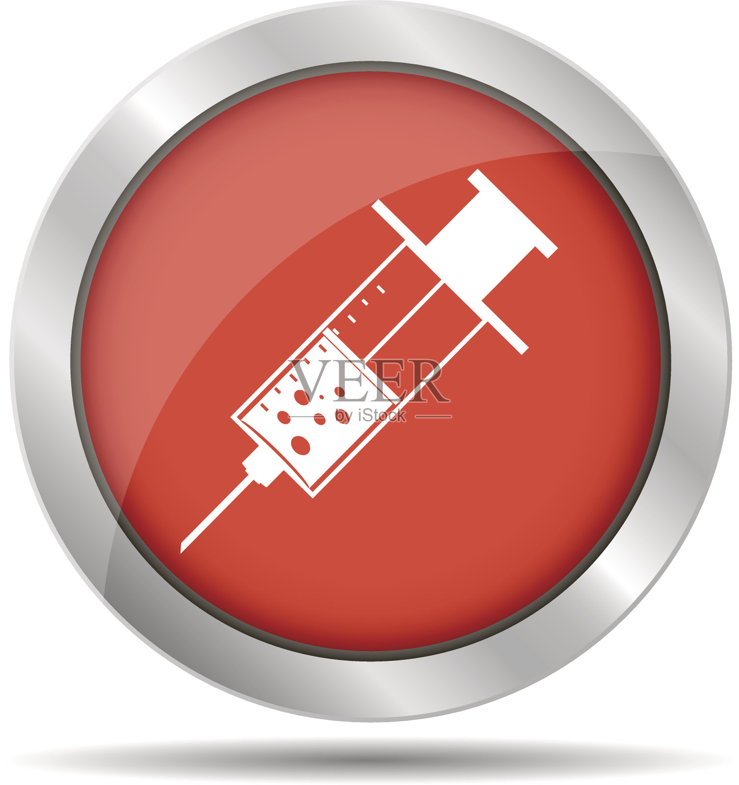 医疗注射器。矢量图标插画EPS 10插画图片素材