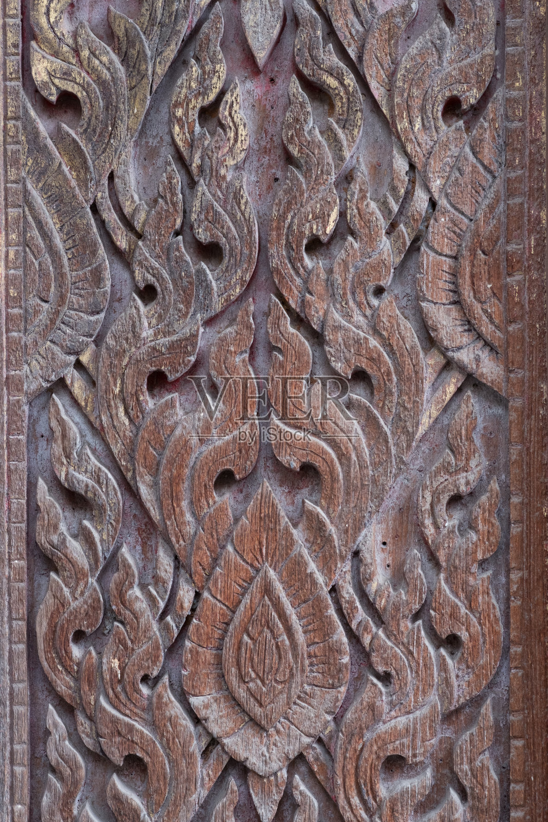 泰国复古墙。照片摄影图片