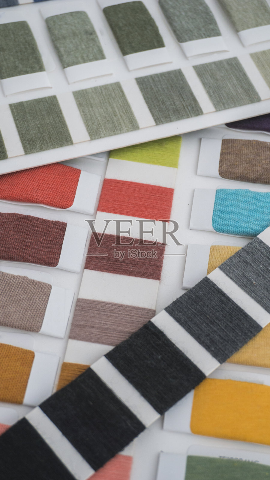 纱线和针织样色卡照片摄影图片
